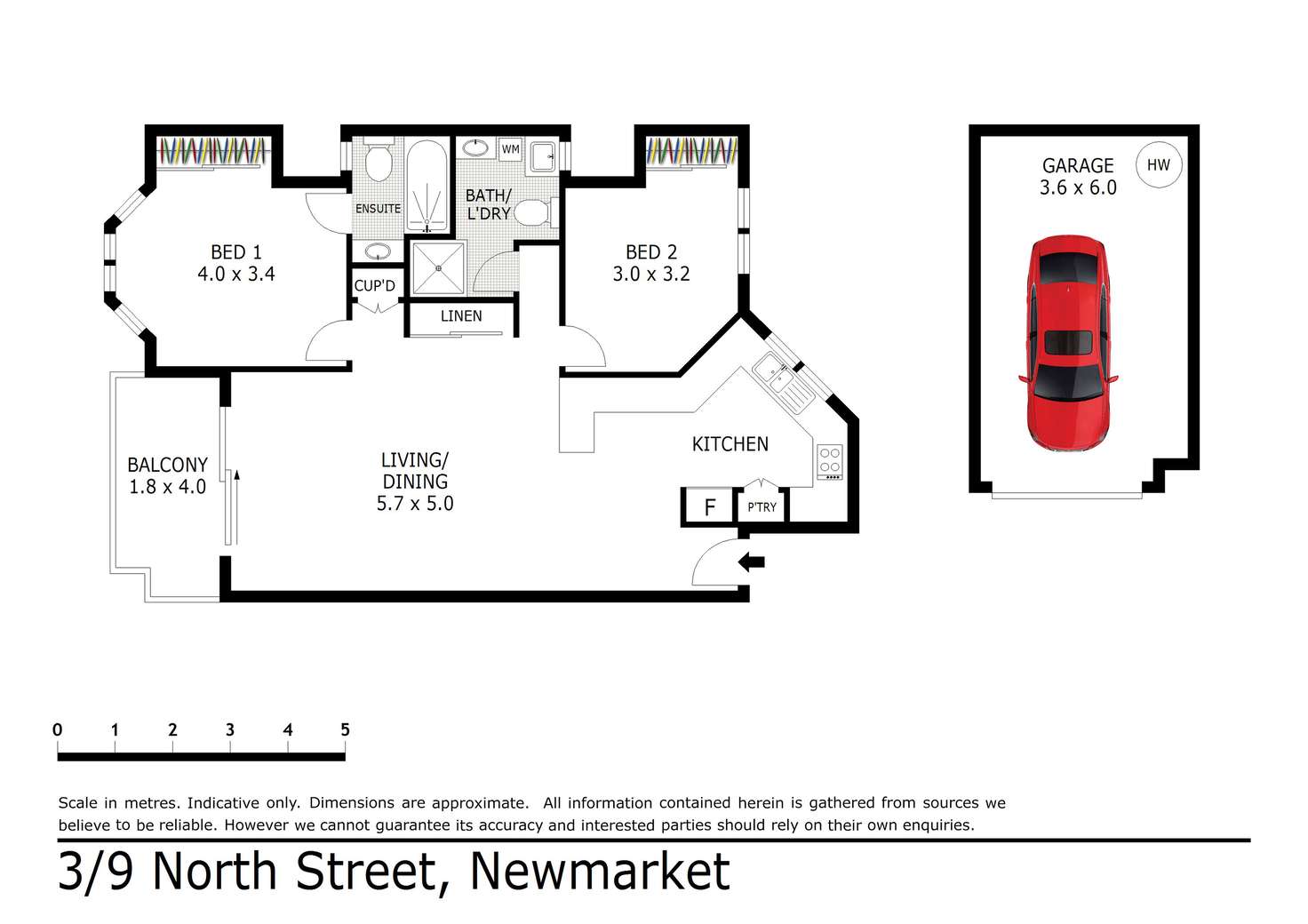 Floorplan of Homely apartment listing, 3/9 North Street, Newmarket QLD 4051