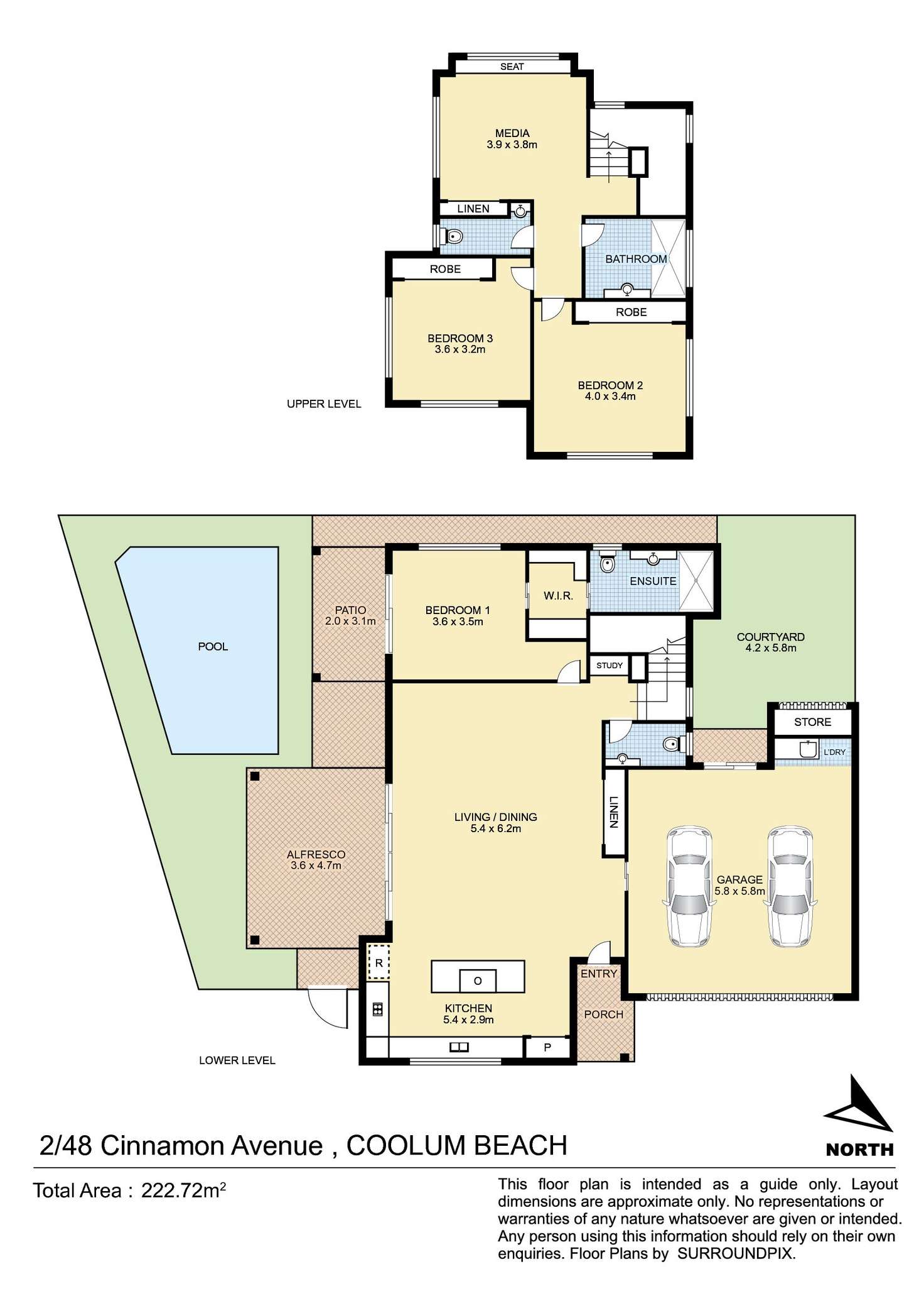 Floorplan of Homely semiDetached listing, 2/48 Cinnamon Avenue, Coolum Beach QLD 4573