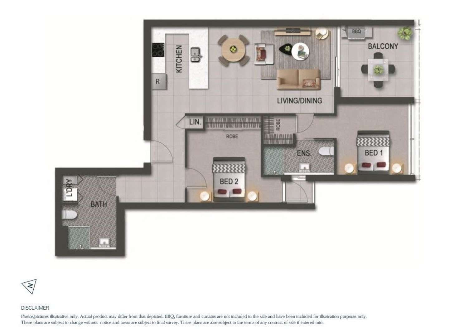 Floorplan of Homely unit listing, 202/610-616 Main Street, Kangaroo Point QLD 4169