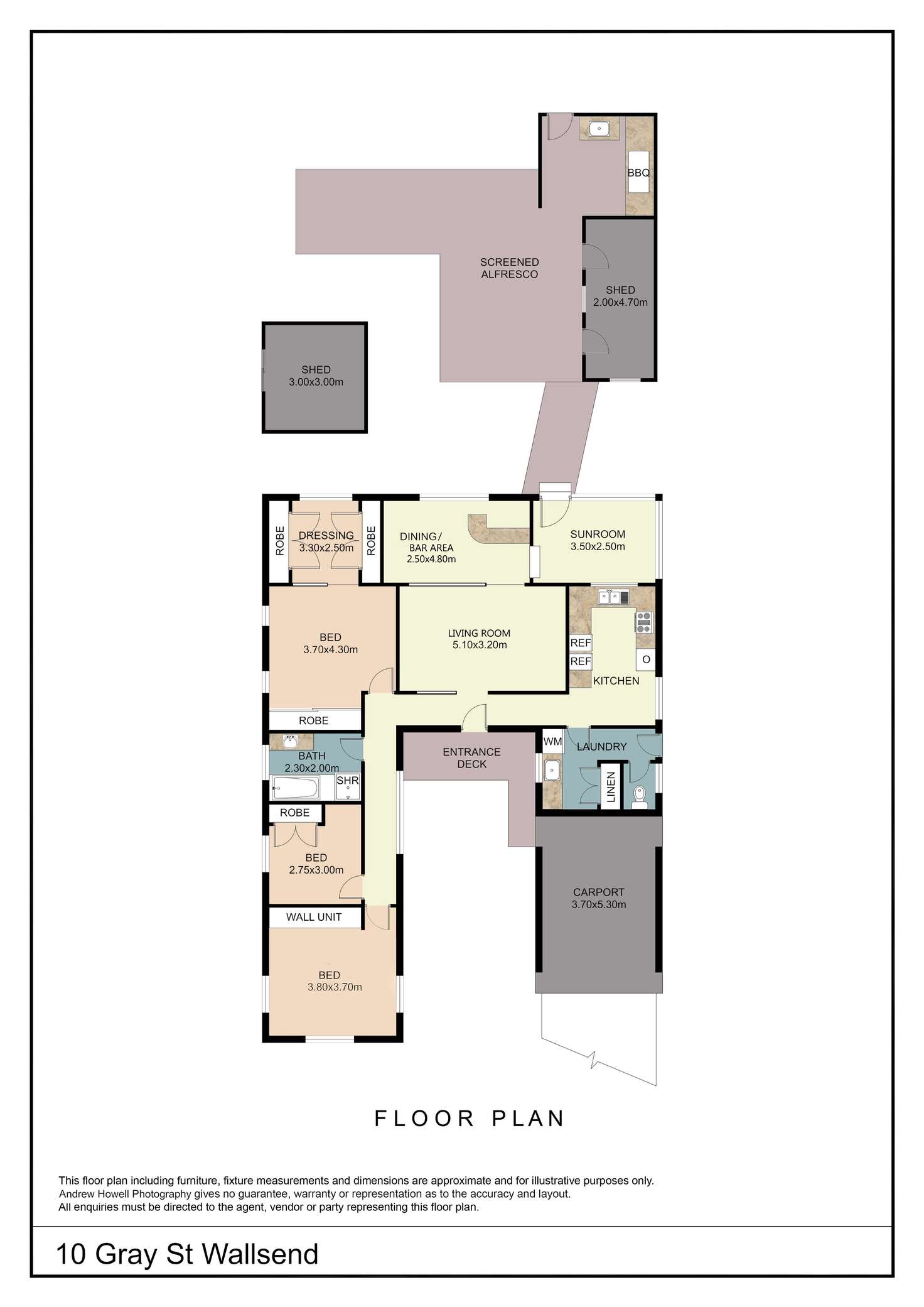 Floorplan of Homely house listing, 10 Gray Street, Wallsend NSW 2287