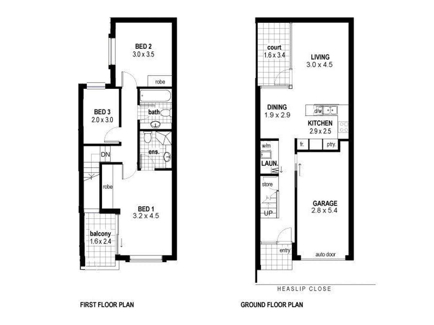 Floorplan of Homely townhouse listing, 10 Heaslip Close, Adelaide SA 5000