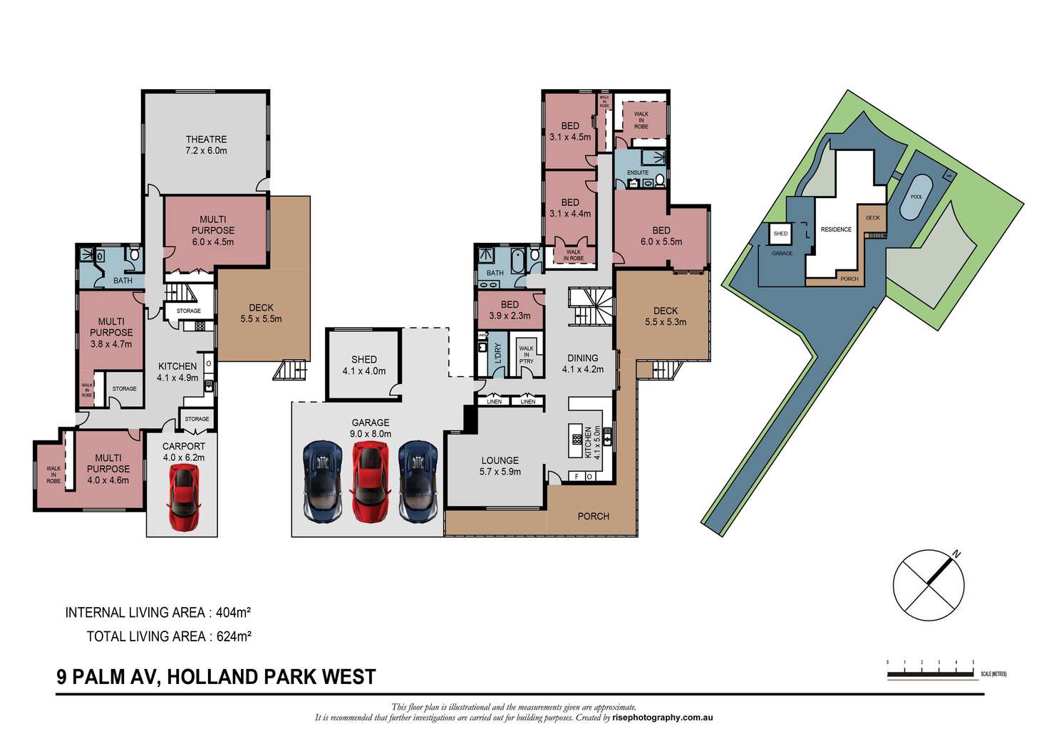 Floorplan of Homely house listing, 9 Palm Ave, Holland Park West QLD 4121