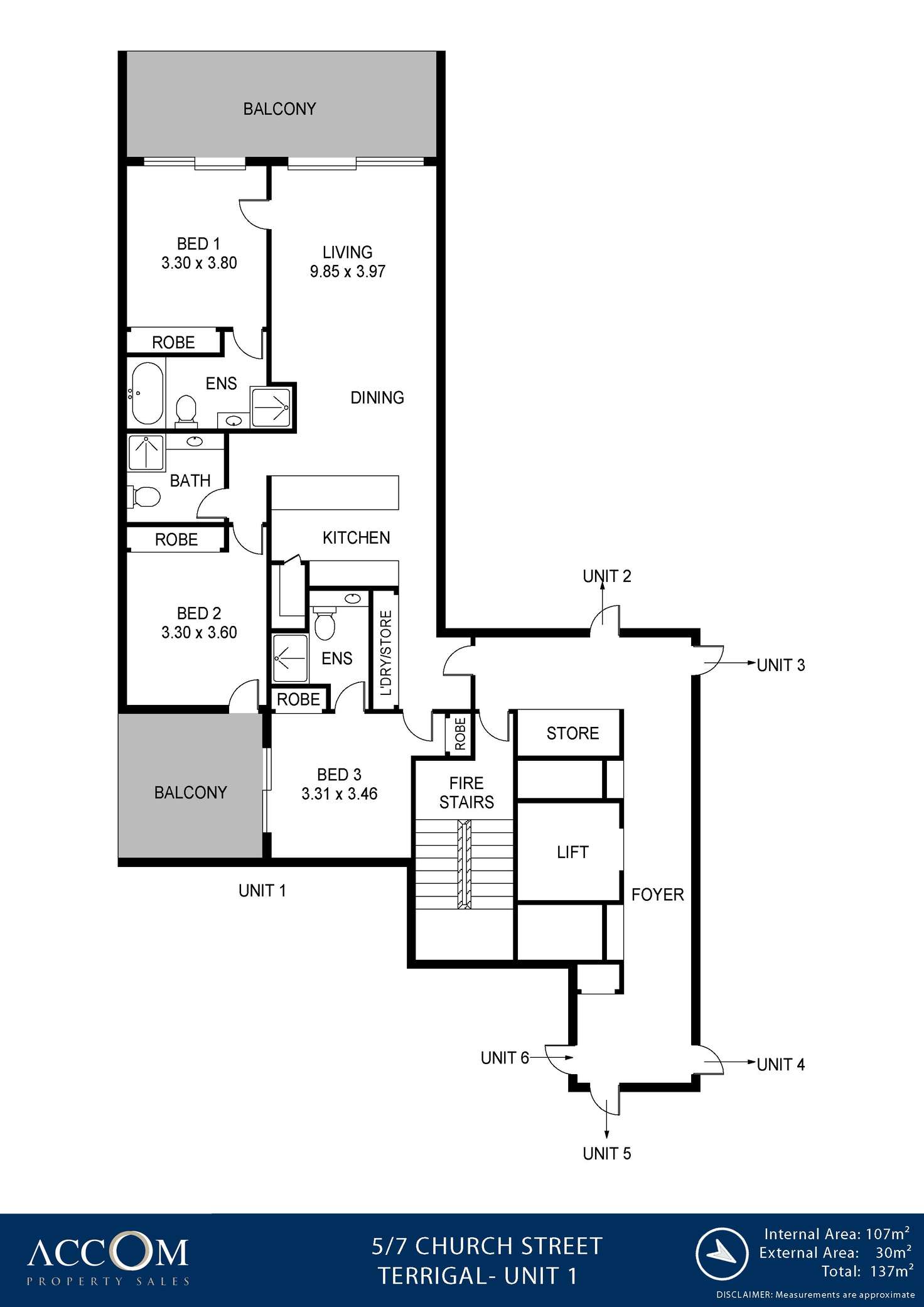 Floorplan of Homely apartment listing, 1/5-7 Church Street, Terrigal NSW 2260