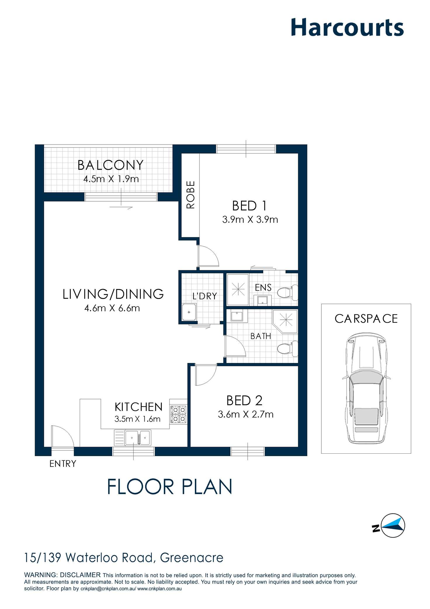 Floorplan of Homely apartment listing, 15/139-143 Waterloo Road, Greenacre NSW 2190