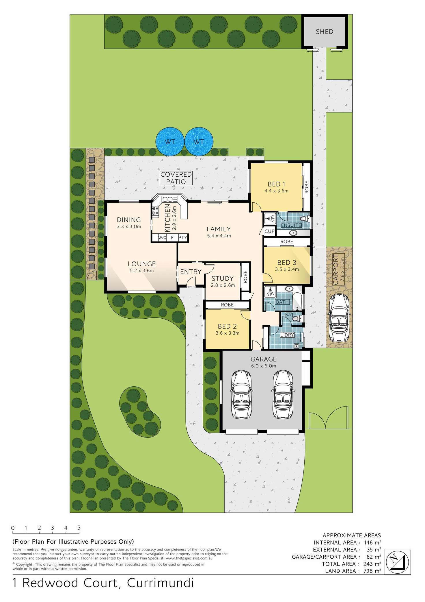 Floorplan of Homely house listing, 1 Redwood Court, Currimundi QLD 4551