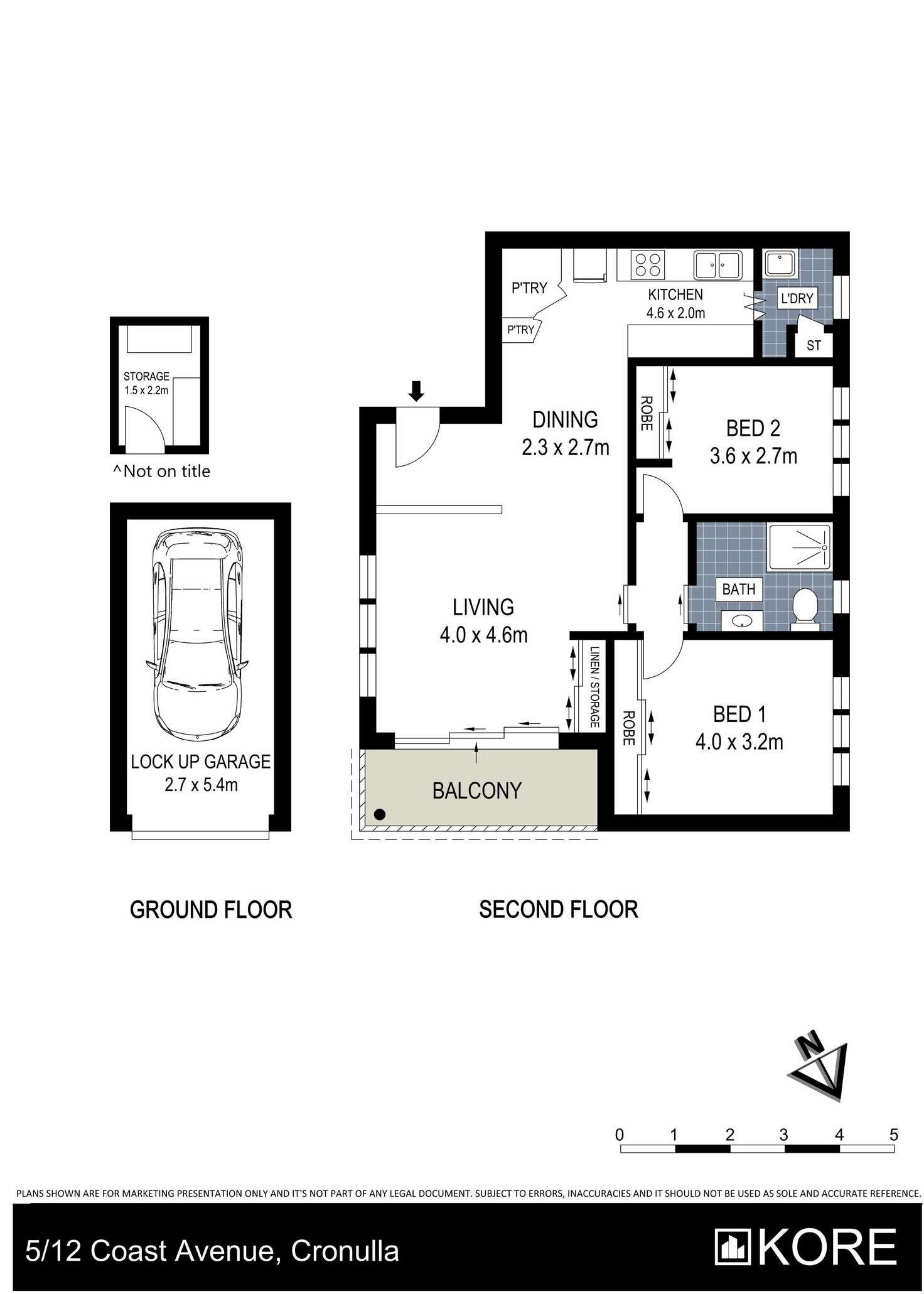 Floorplan of Homely apartment listing, 5/12 Coast Avenue, Cronulla NSW 2230