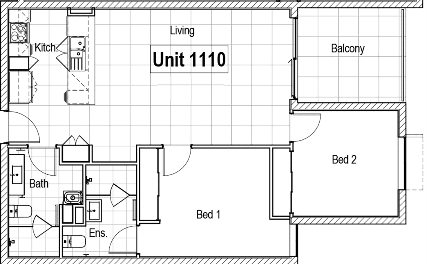 Floorplan of Homely unit listing, 1110/132 Osborne Road, Mitchelton QLD 4053