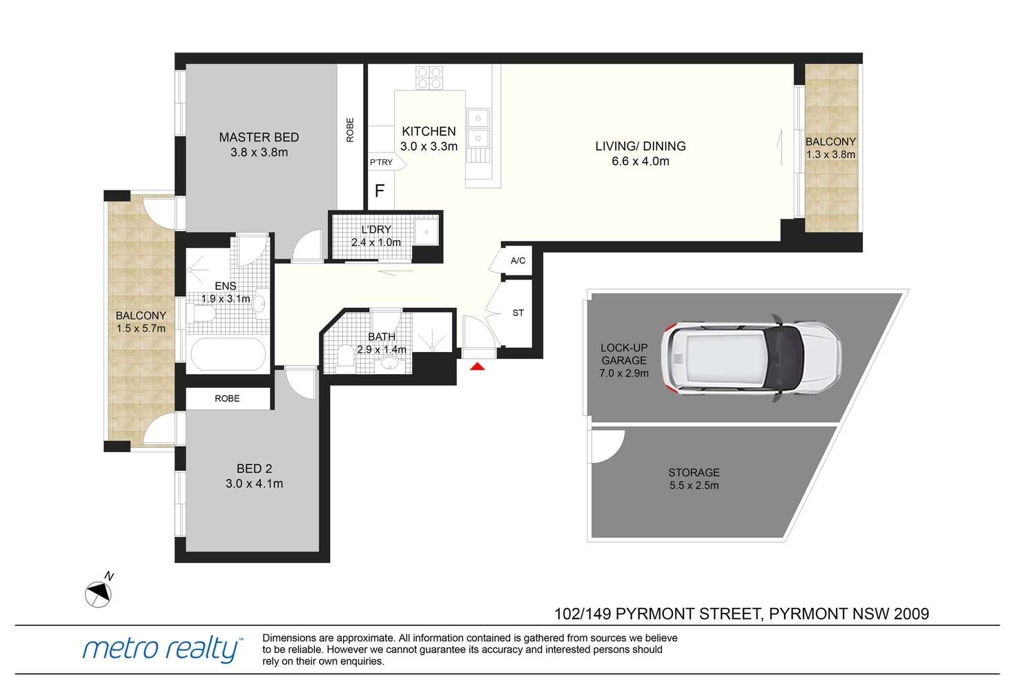 Floorplan of Homely apartment listing, 102/149-197 Pyrmont St, Pyrmont NSW 2009