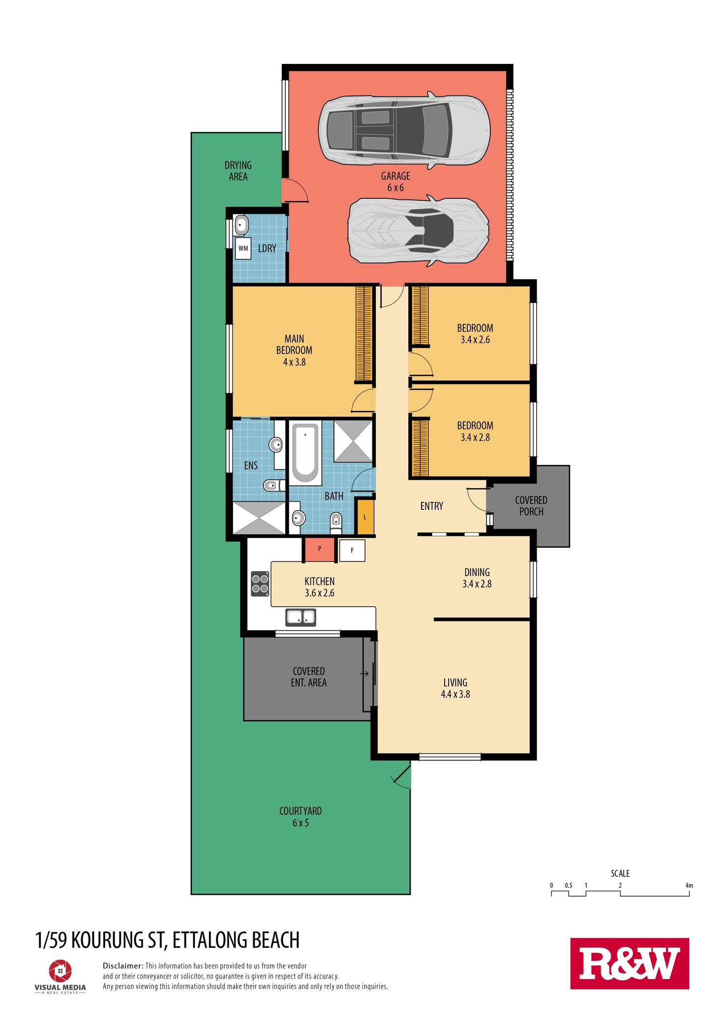 Floorplan of Homely villa listing, 1/57 - 59 Kourung Street, Ettalong Beach NSW 2257