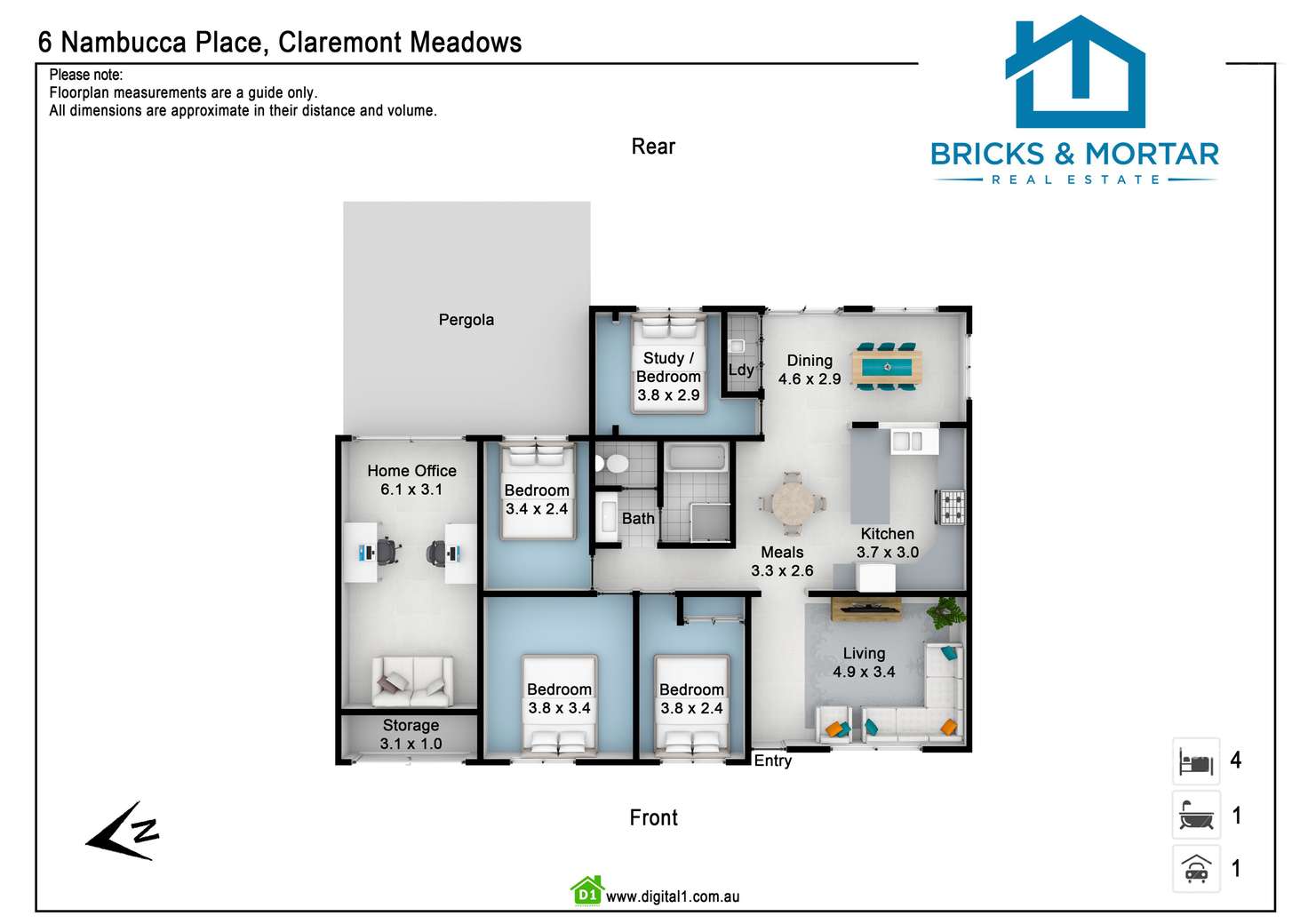 Floorplan of Homely house listing, 6 Nambucca Place, Claremont Meadows NSW 2747