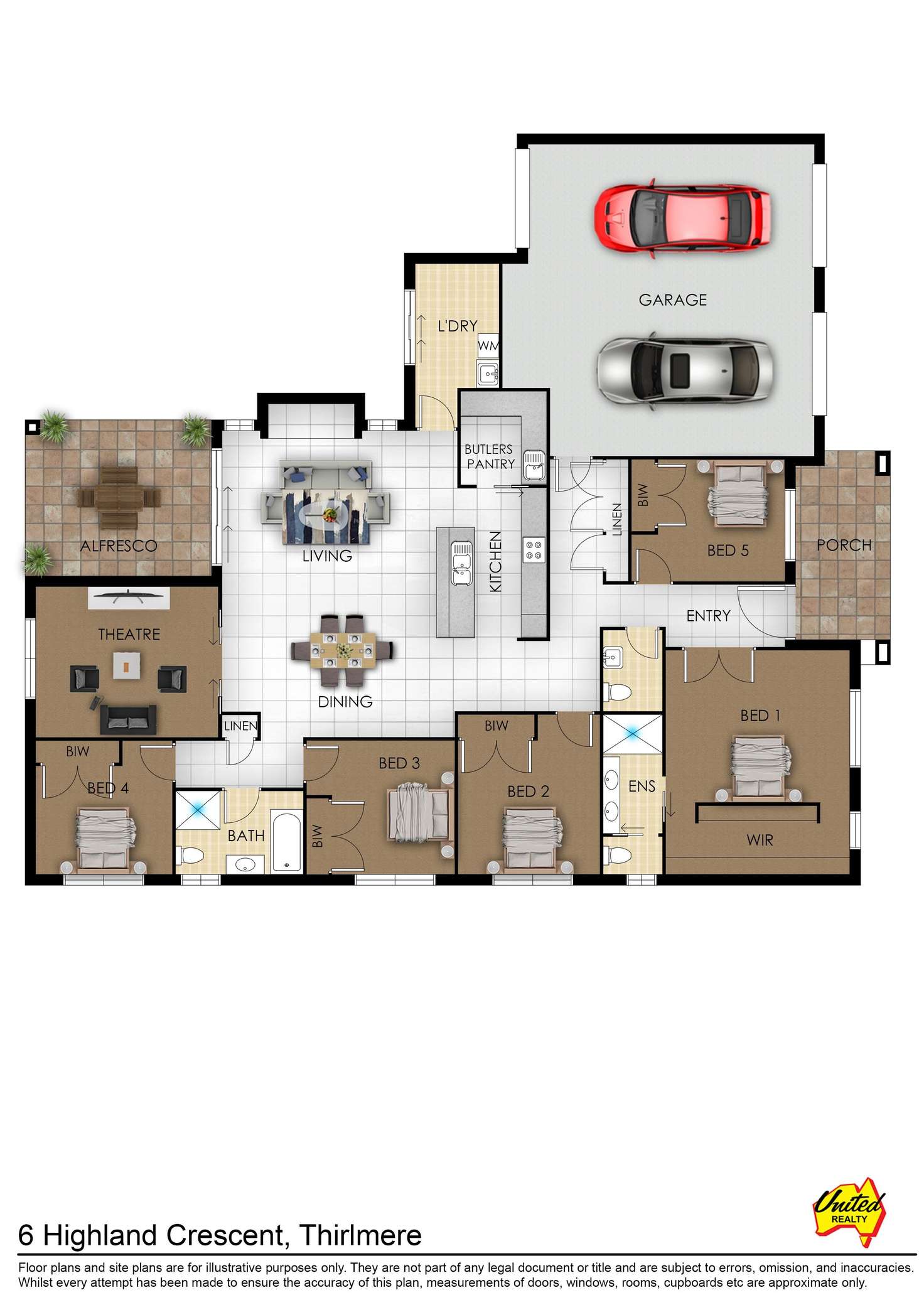 Floorplan of Homely house listing, 6 Highland Crescent, Thirlmere NSW 2572