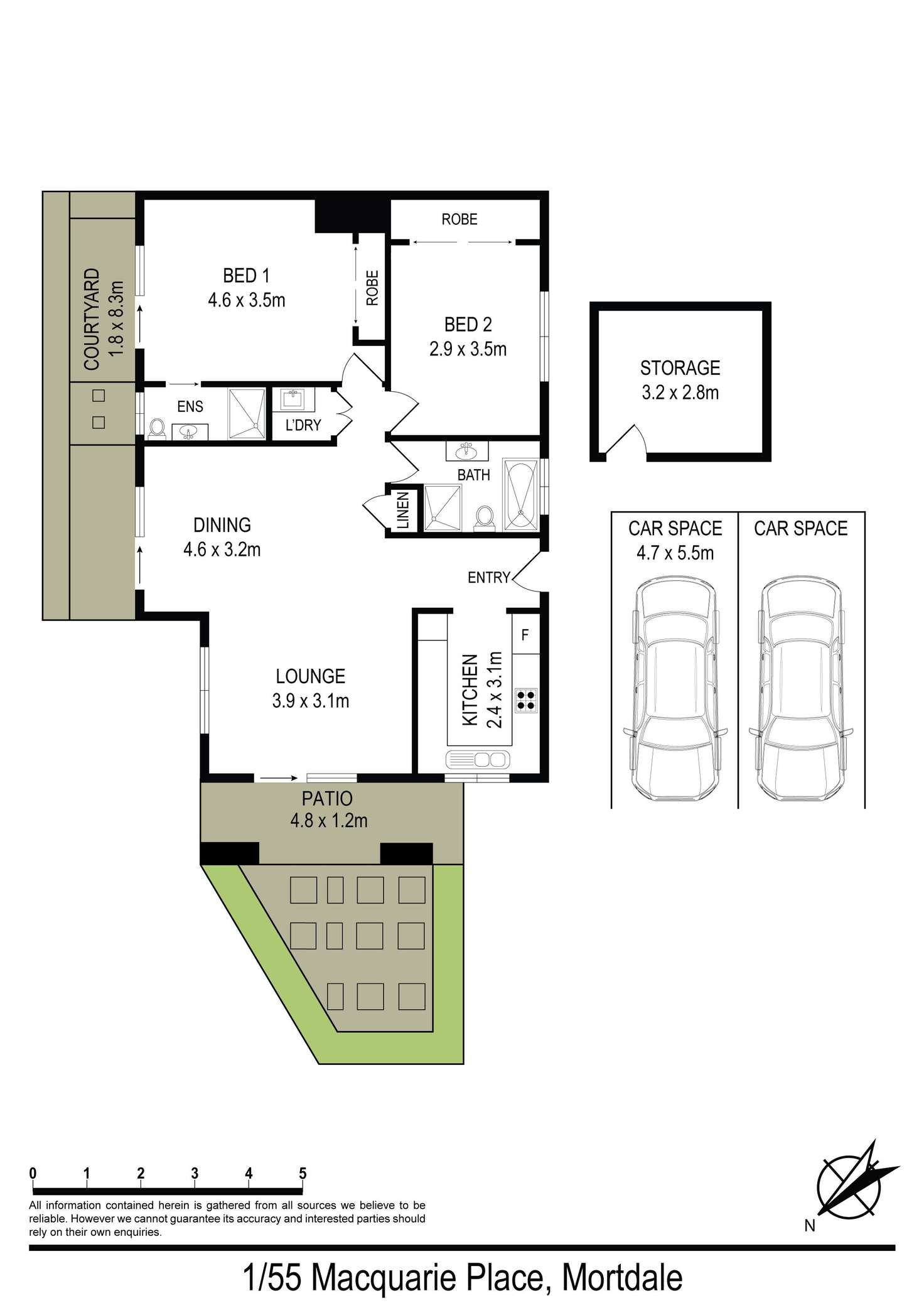 Floorplan of Homely apartment listing, 1/55-57 Macquarie Pl, Mortdale NSW 2223