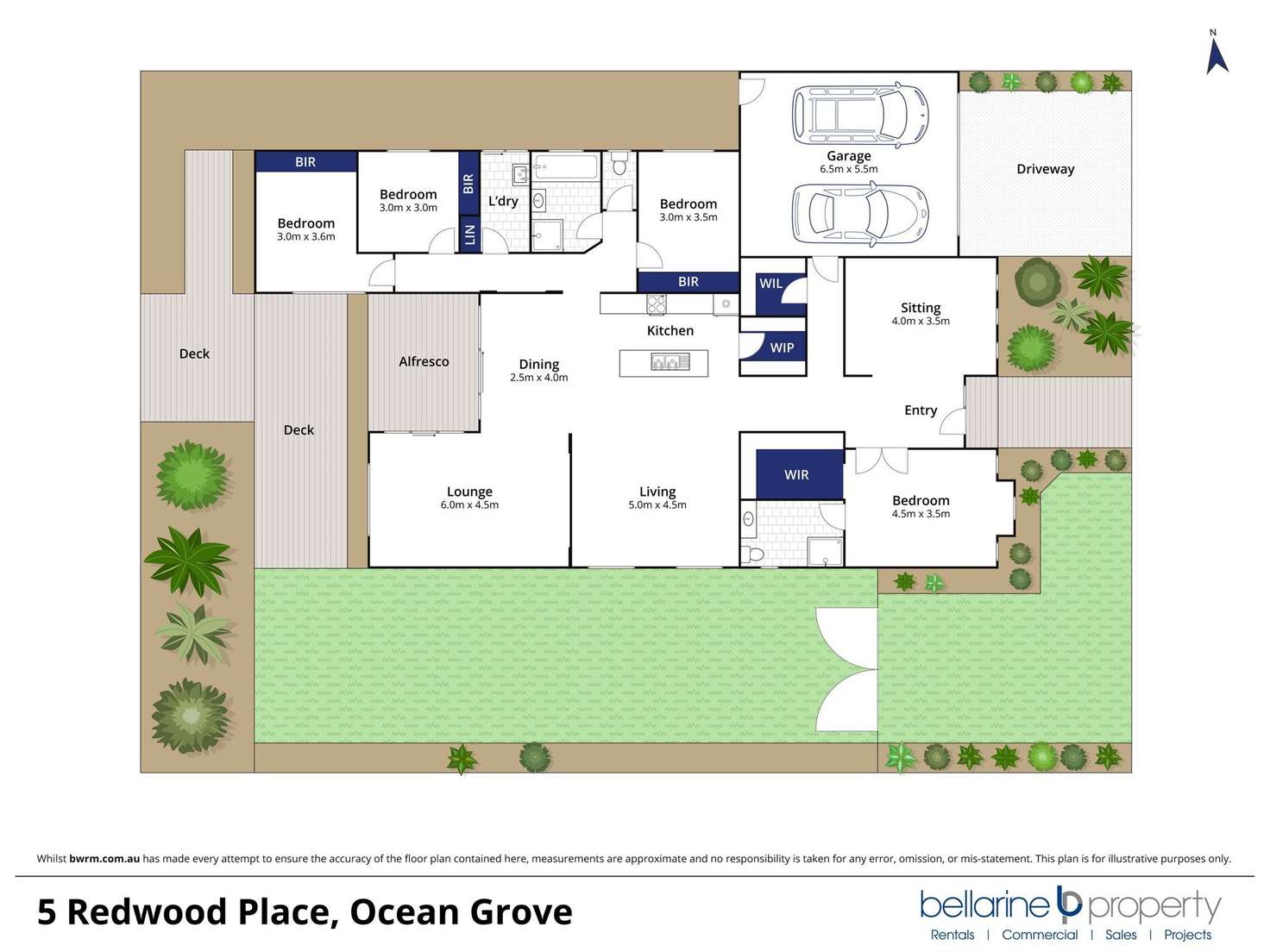 Floorplan of Homely house listing, 5 Redwood Place, Ocean Grove VIC 3226
