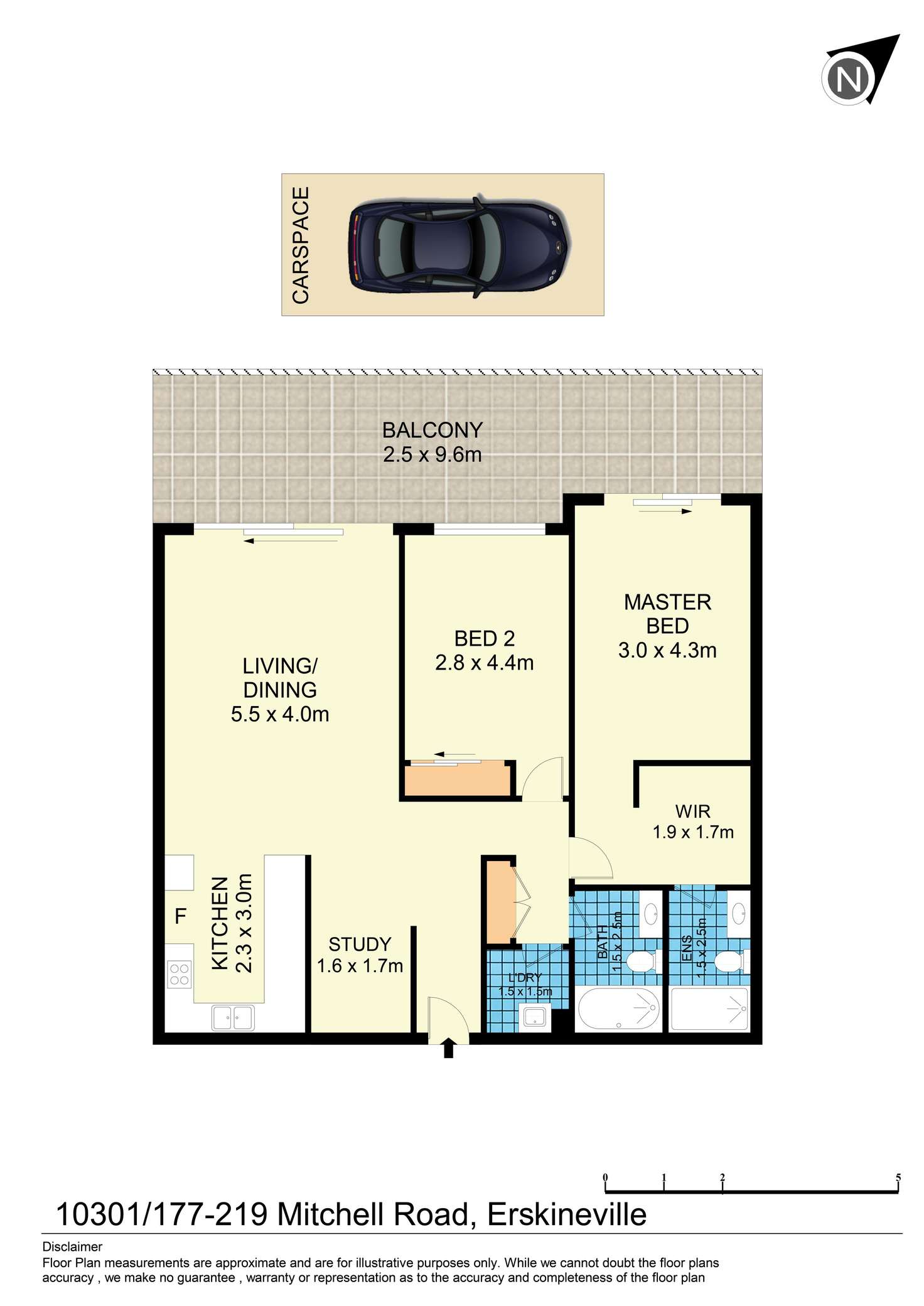 Floorplan of Homely apartment listing, 10301/177-219 Mitchell Road, Erskineville NSW 2043