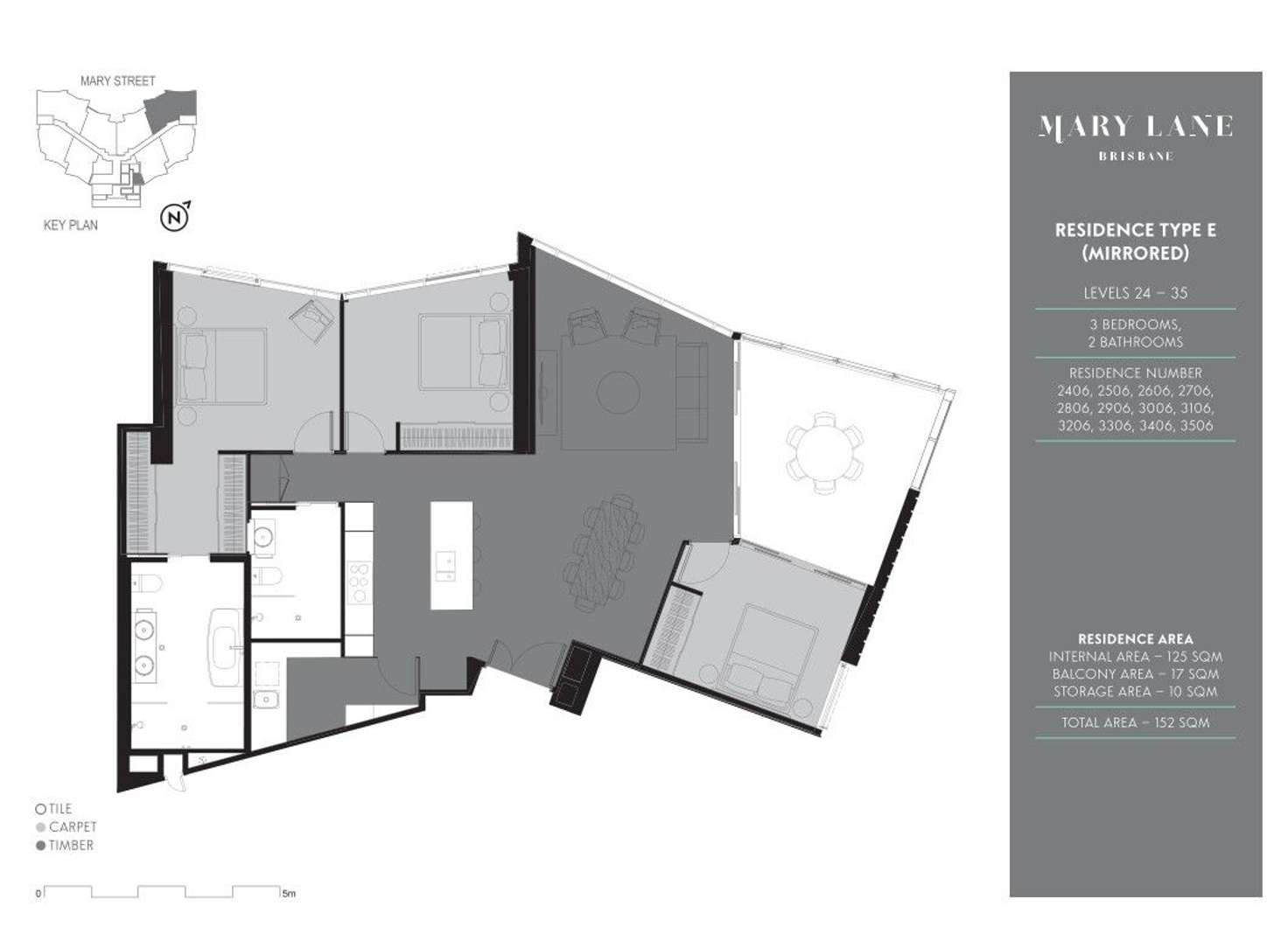 Floorplan of Homely apartment listing, 3106/111 Mary Street, Brisbane QLD 4000