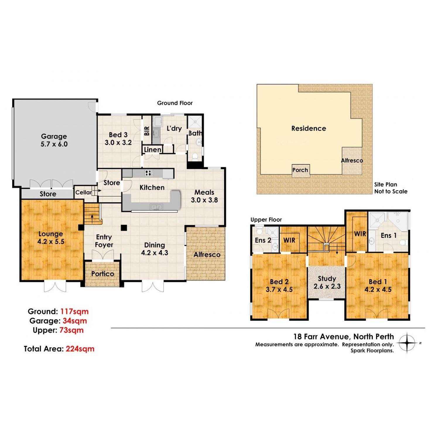 Floorplan of Homely house listing, 18 Farr Avenue, North Perth WA 6006