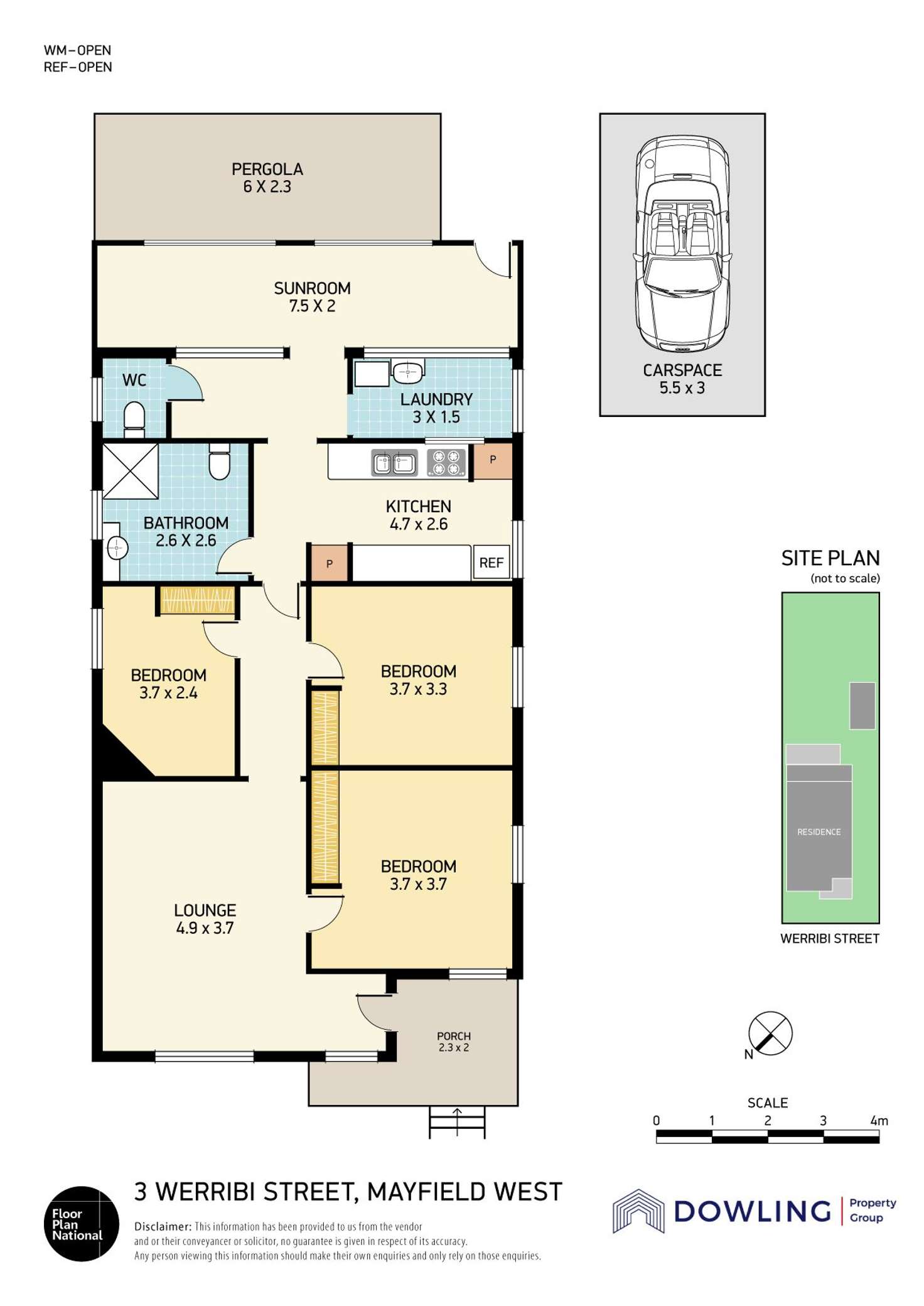 Floorplan of Homely house listing, 3 Werribi Street, Mayfield West NSW 2304