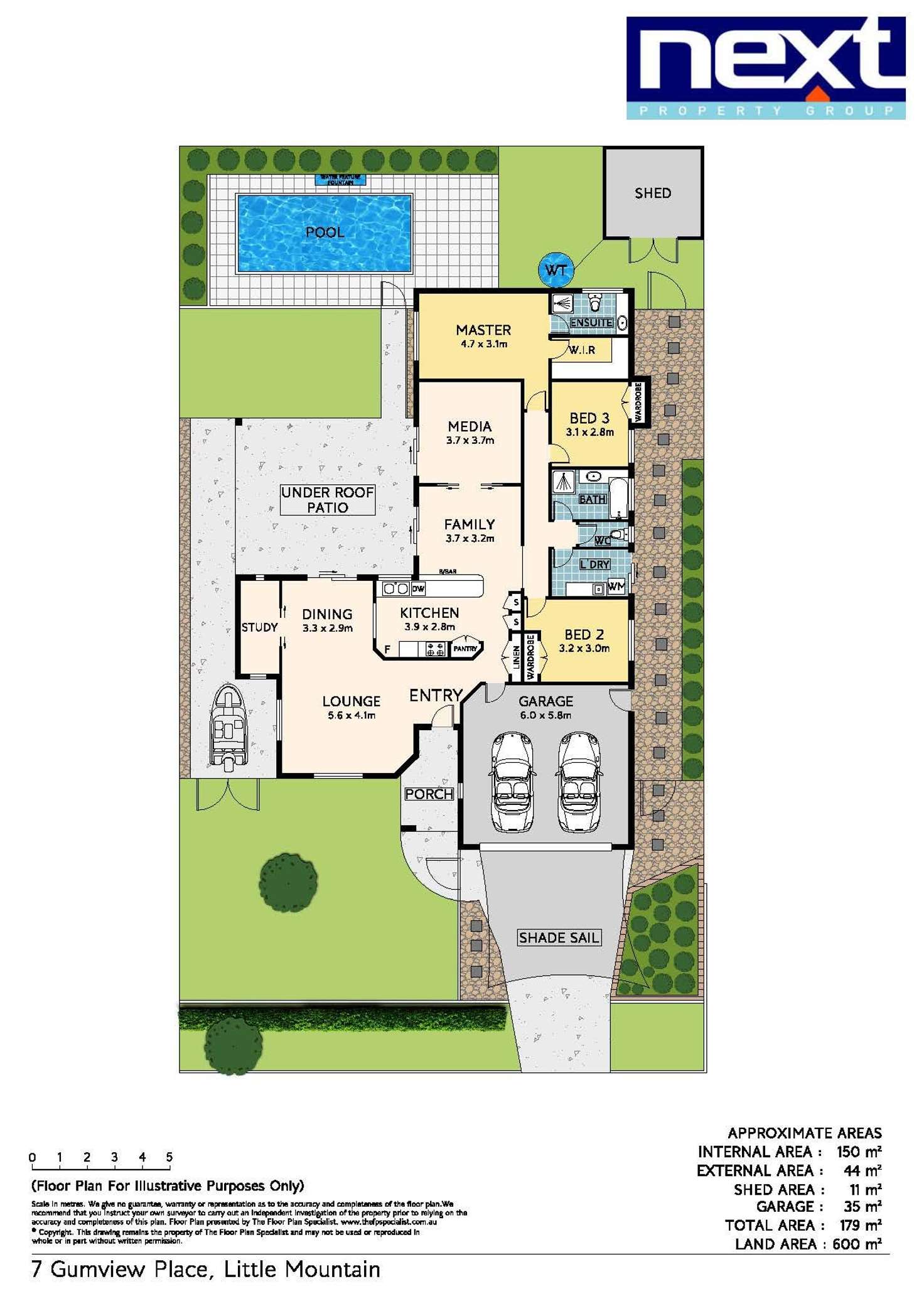 Floorplan of Homely house listing, 7 Gumview Place, Little Mountain QLD 4551