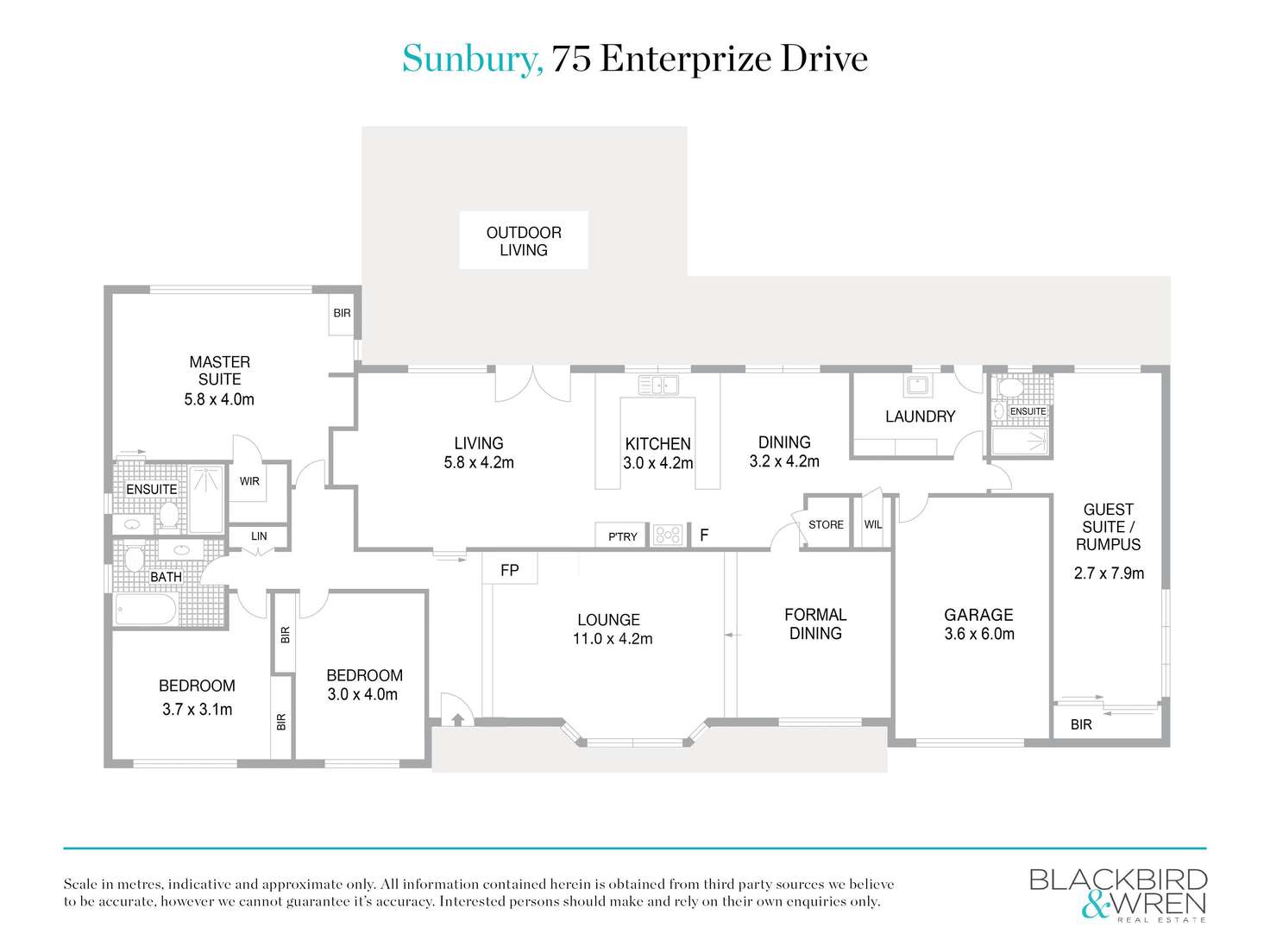 Floorplan of Homely house listing, 75 Enterprize Drive, Sunbury VIC 3429
