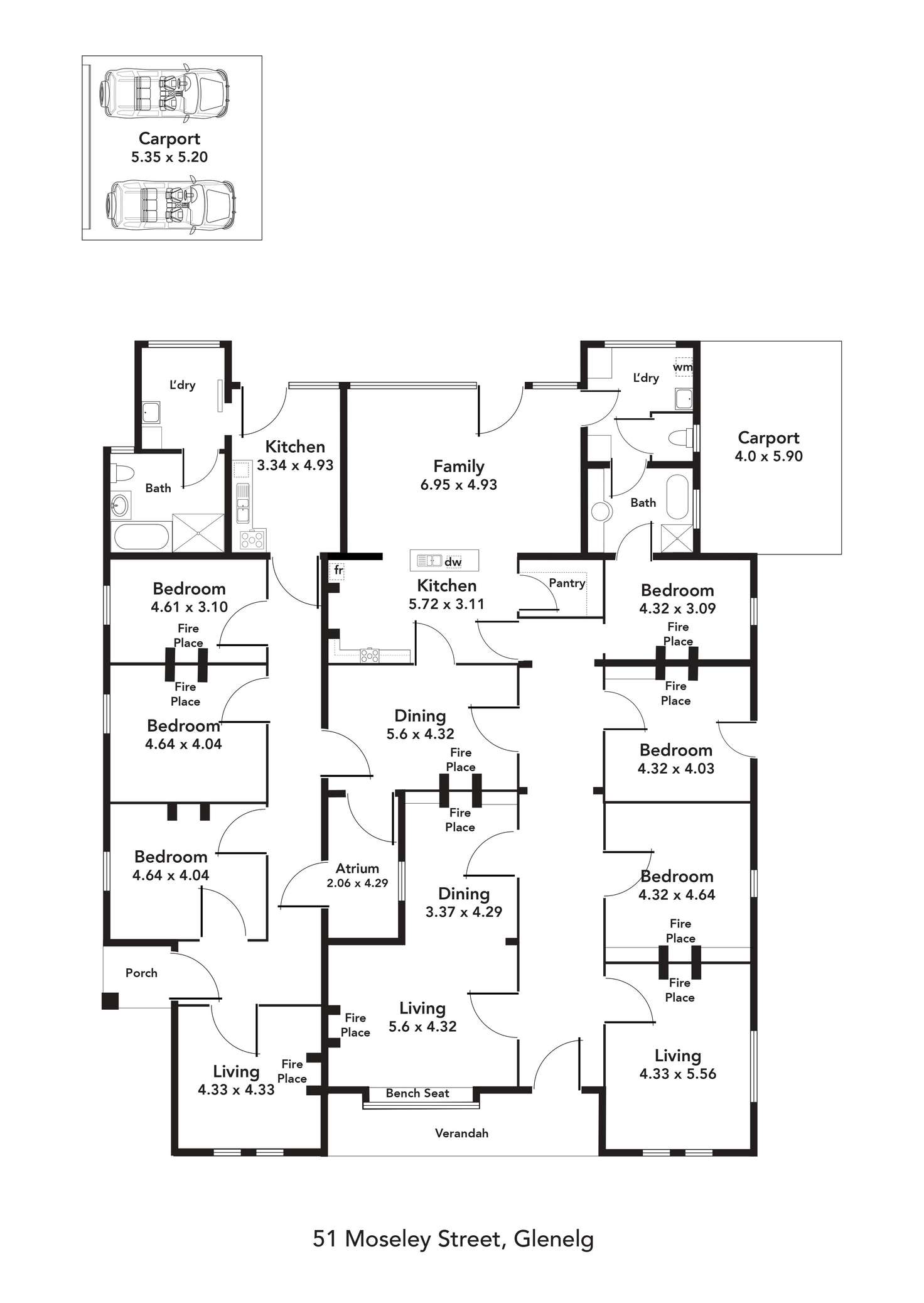 Floorplan of Homely house listing, 51 Moseley Street, Glenelg SA 5045