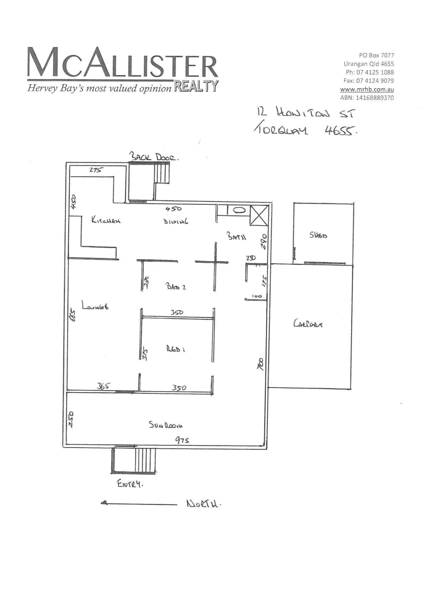 Floorplan of Homely house listing, 12a Honiton Street, Torquay QLD 4655