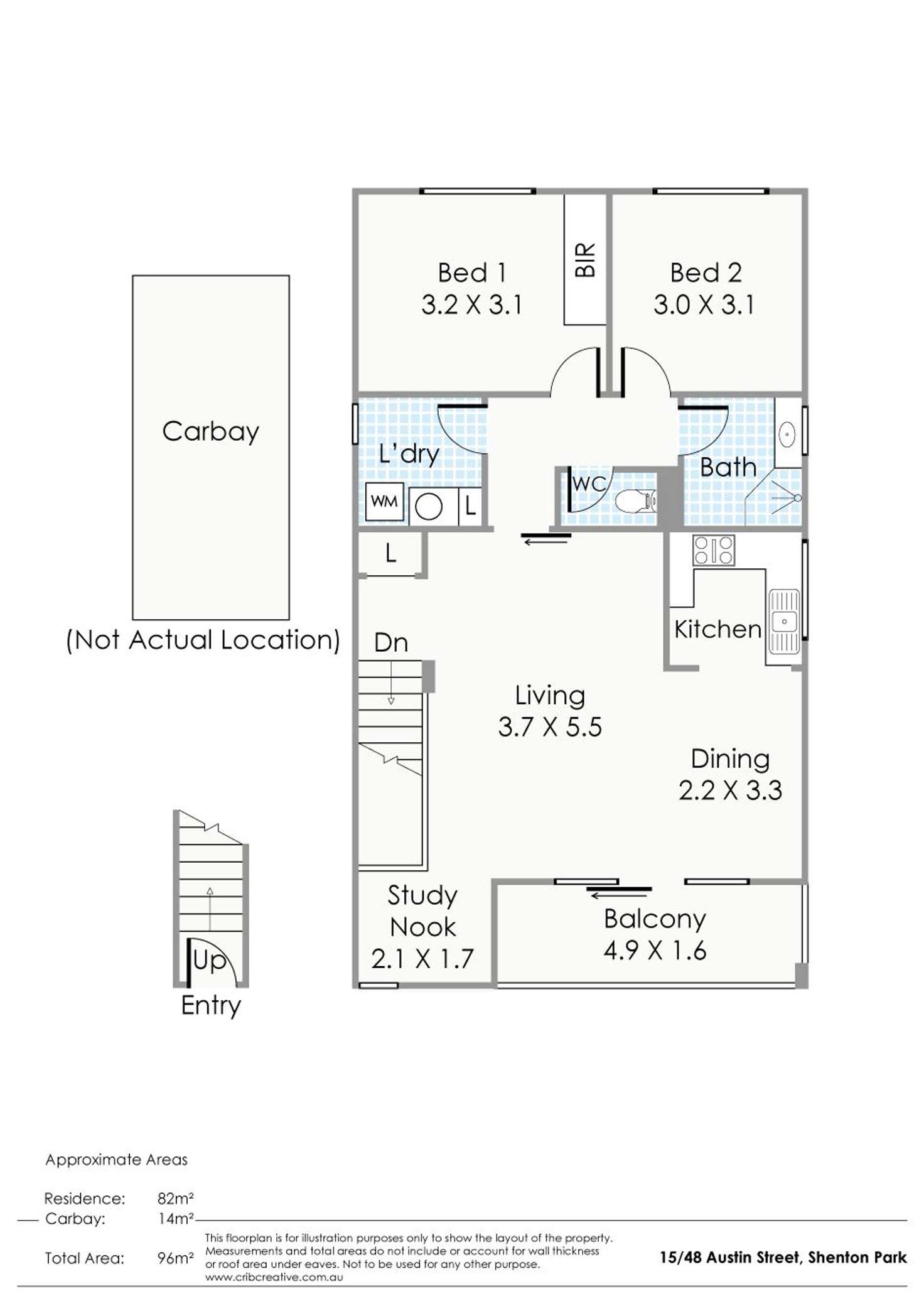 Floorplan of Homely apartment listing, 15/48 Austin Street, Shenton Park WA 6008