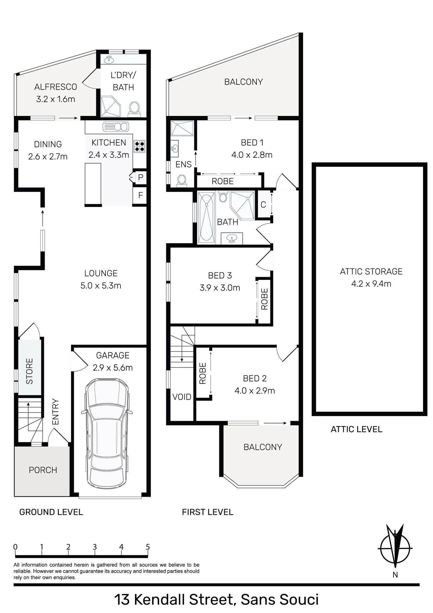 Floorplan of Homely house listing, 13 Kendall Street, Sans Souci NSW 2219