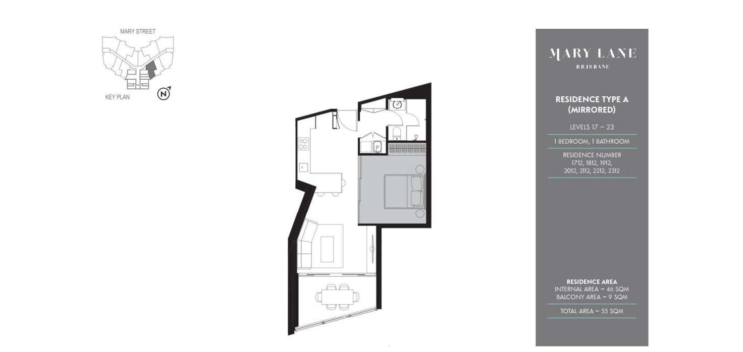 Floorplan of Homely apartment listing, 2112/111 Mary Street, Brisbane City QLD 4000