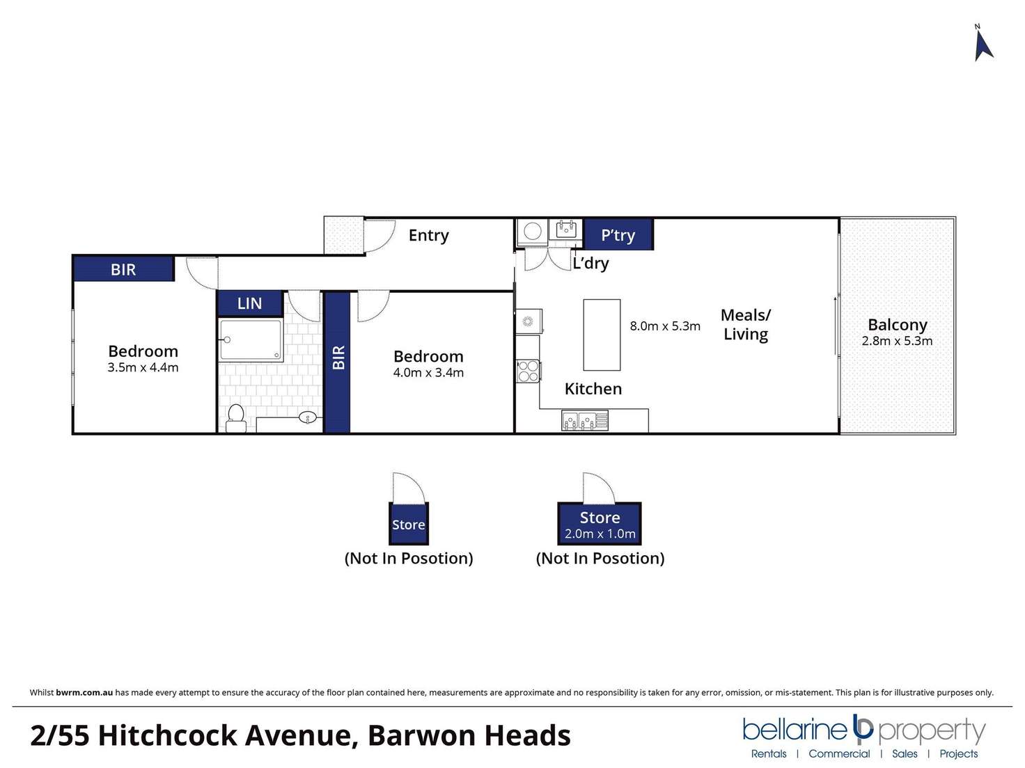 Floorplan of Homely apartment listing, 2/55 Hitchcock Avenue, Barwon Heads VIC 3227