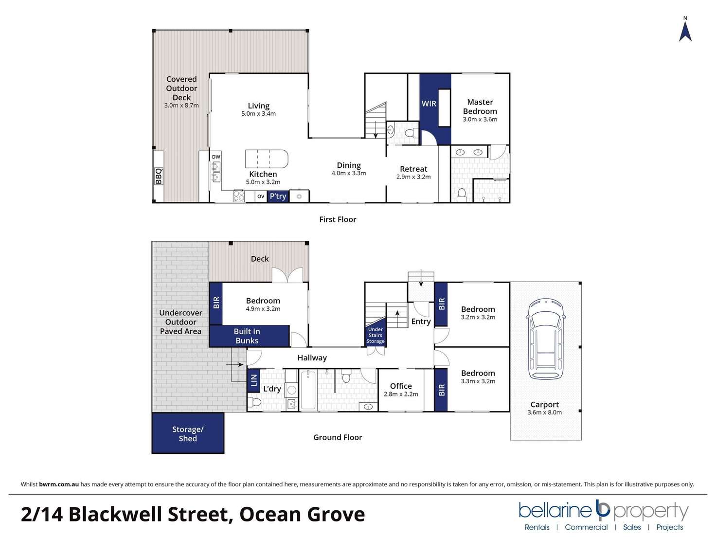 Floorplan of Homely house listing, 2/14 Blackwell Street, Ocean Grove VIC 3226