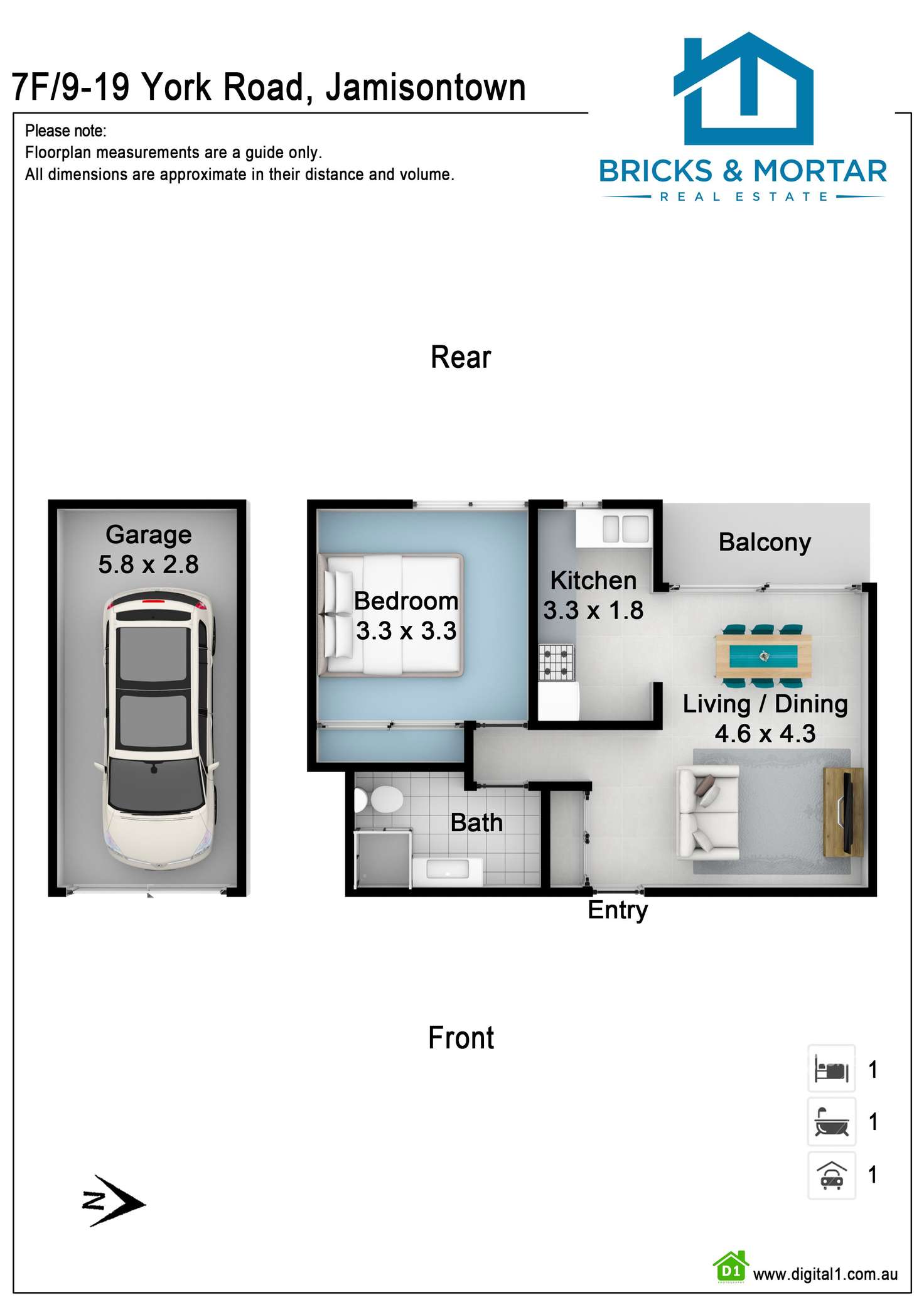 Floorplan of Homely unit listing, 7F/9-19 York Road, Jamisontown NSW 2750