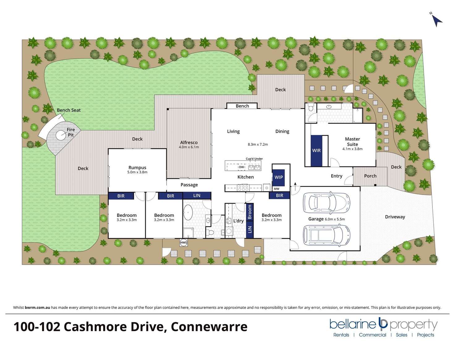Floorplan of Homely house listing, 100 Cashmore Drive, Connewarre VIC 3227