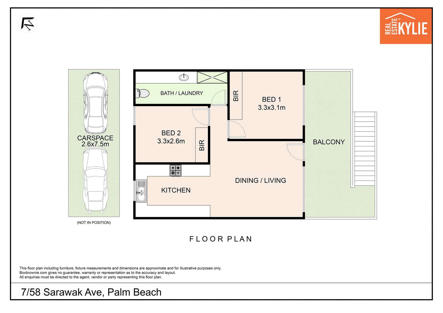 Floorplan of Homely unit listing, 7/58 Sarawak Avenue, Palm Beach QLD 4221