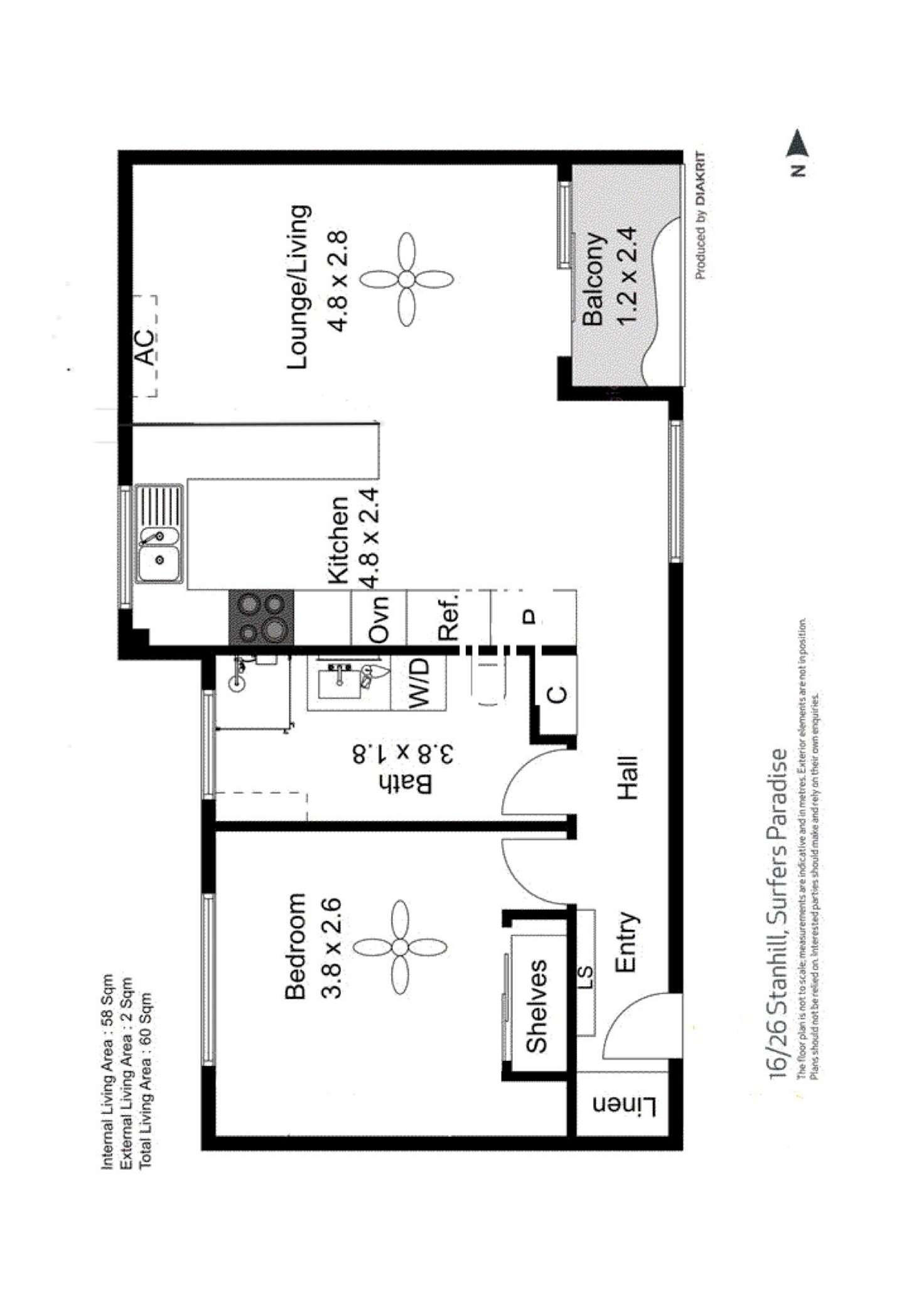 Floorplan of Homely unit listing, 16/26 Stanhill Drive, Chevron Island QLD 4217