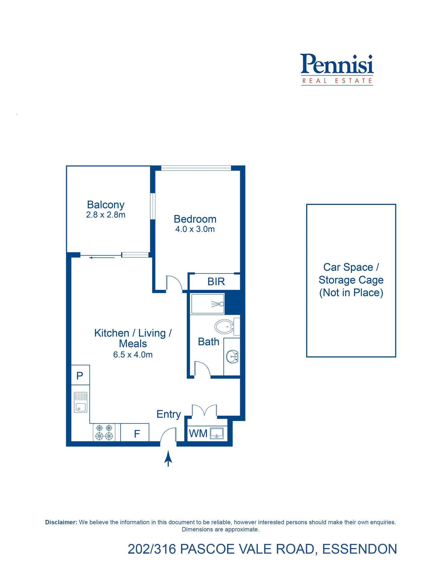 Floorplan of Homely apartment listing, 202/316 Pascoe Vale Road, Essendon VIC 3040