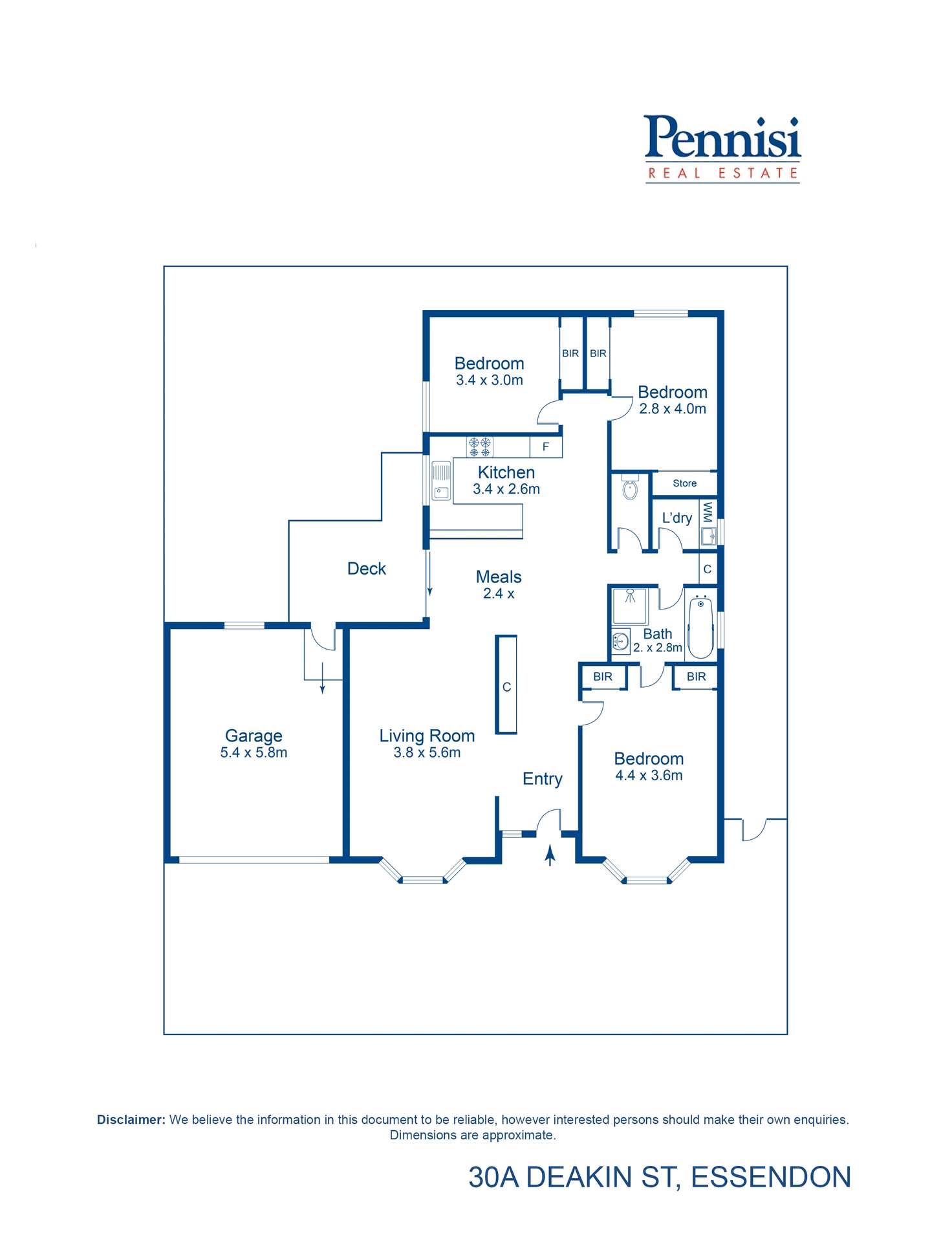 Floorplan of Homely house listing, 30A Deakin Street, Essendon VIC 3040