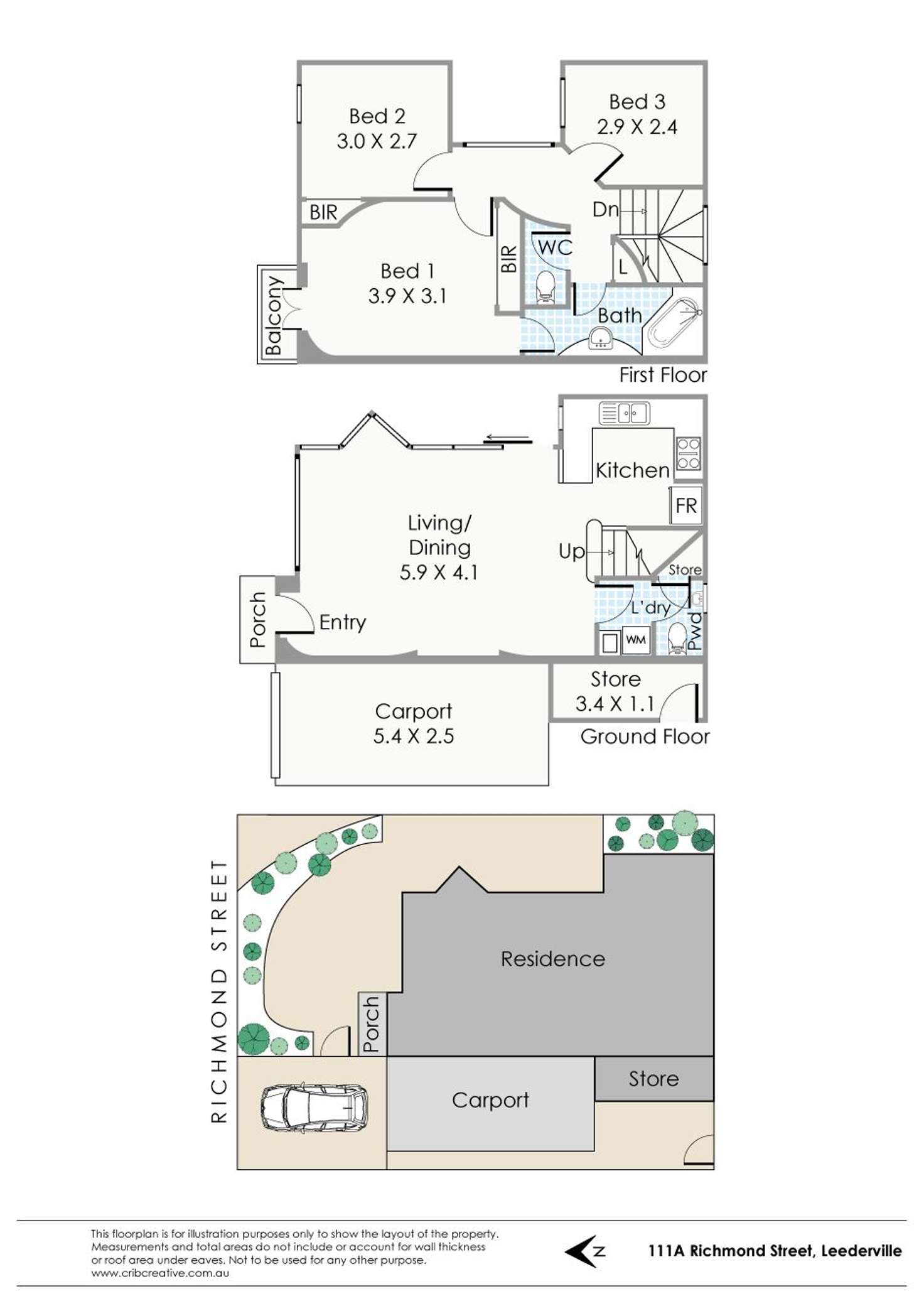 Floorplan of Homely house listing, 111A Richmond Street, Leederville WA 6007