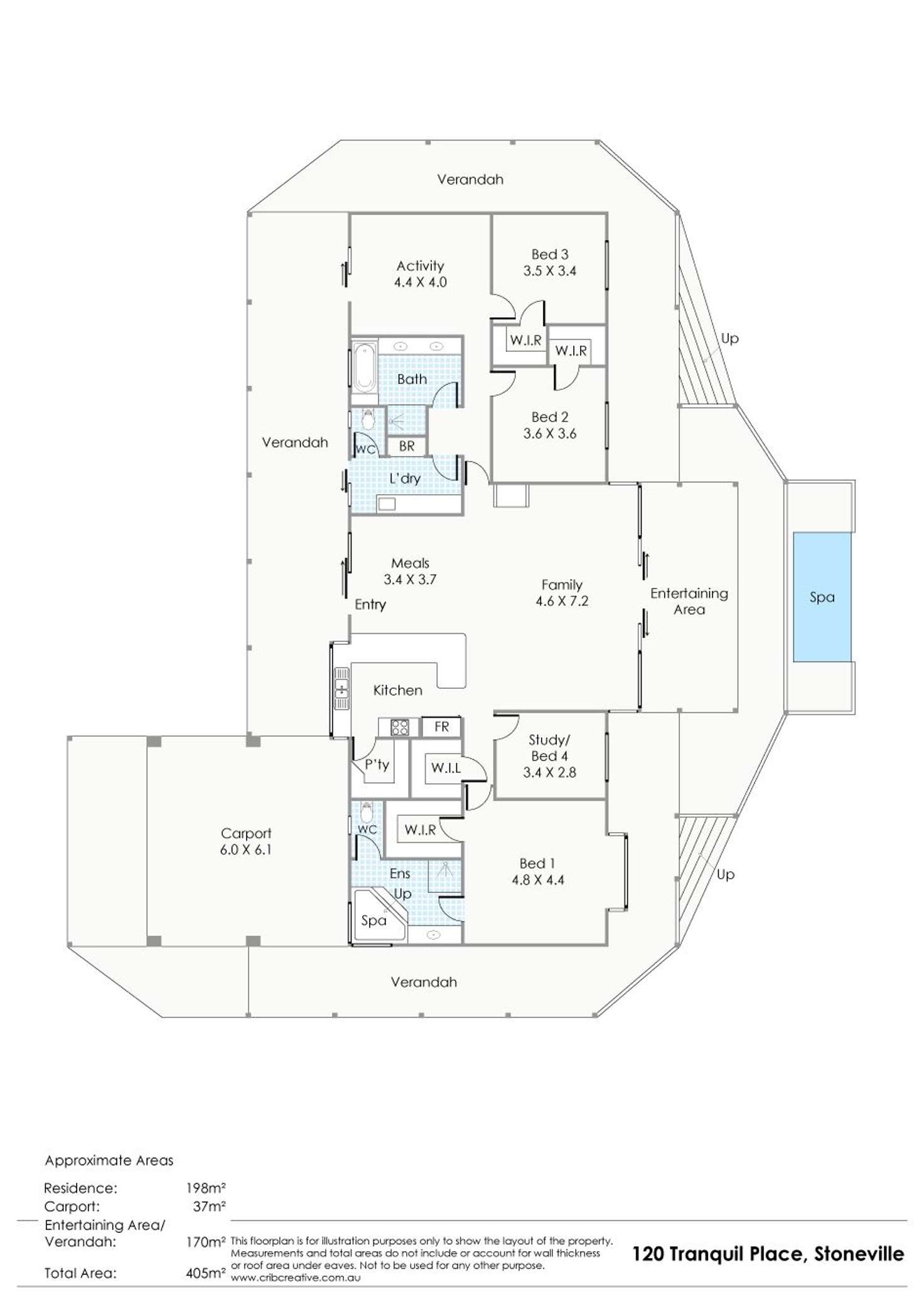 Floorplan of Homely house listing, 120 Tranquil Place, Stoneville WA 6081