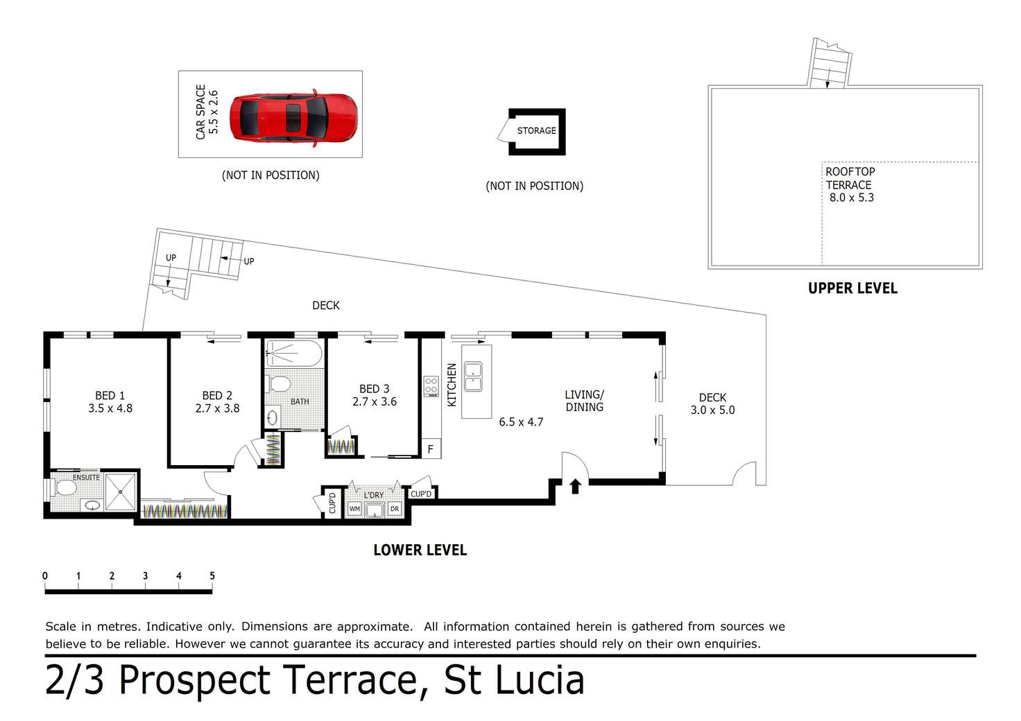 Floorplan of Homely apartment listing, 2/3 Prospect Terrace, St Lucia QLD 4067
