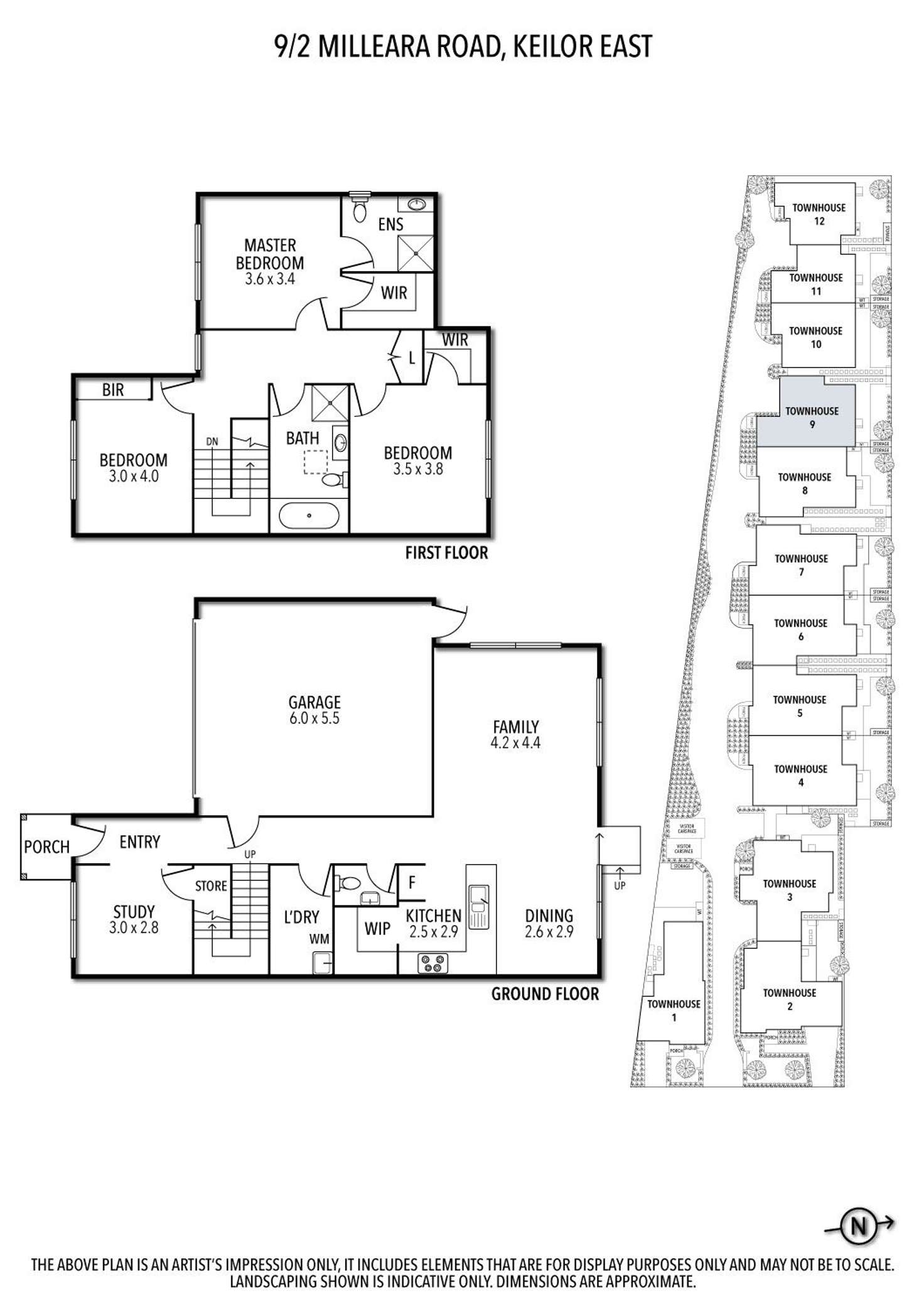 Floorplan of Homely townhouse listing, 9/2 Milleara Road, Keilor East VIC 3033