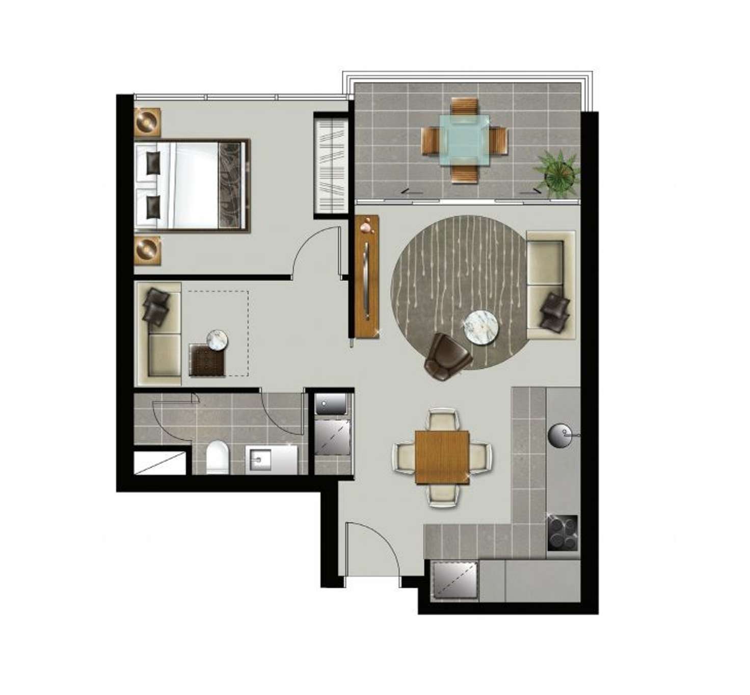 Floorplan of Homely apartment listing, 2802/55 Railway Terrace, Milton QLD 4064