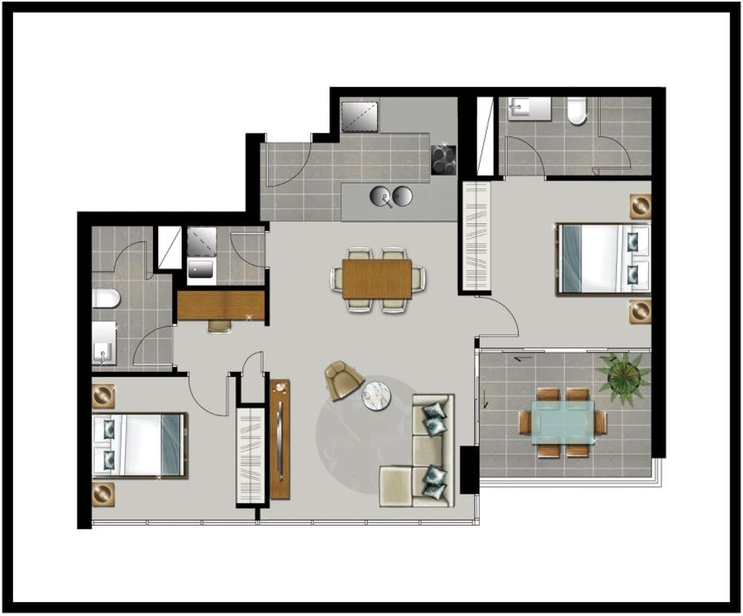 Floorplan of Homely apartment listing, 1205/55 Railway Terrace, Milton QLD 4064