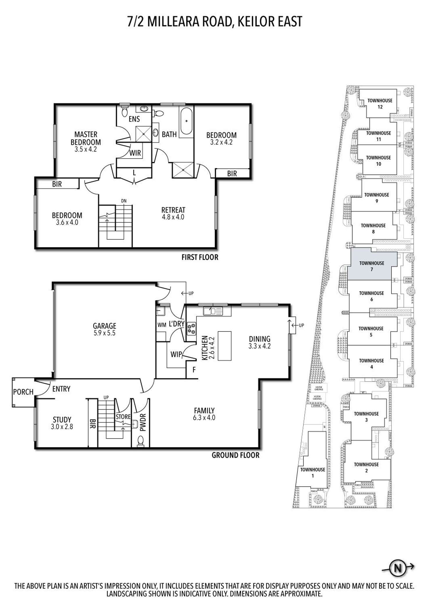 Floorplan of Homely townhouse listing, 7/2 Milleara Road, Keilor East VIC 3033