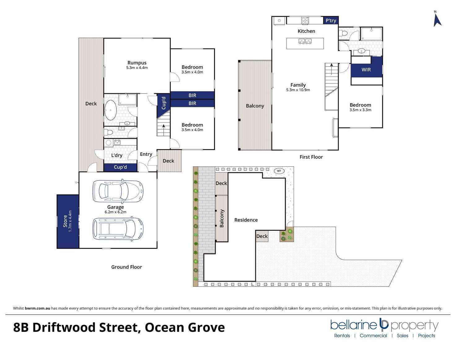 Floorplan of Homely townhouse listing, 8B Driftwood Street, Ocean Grove VIC 3226