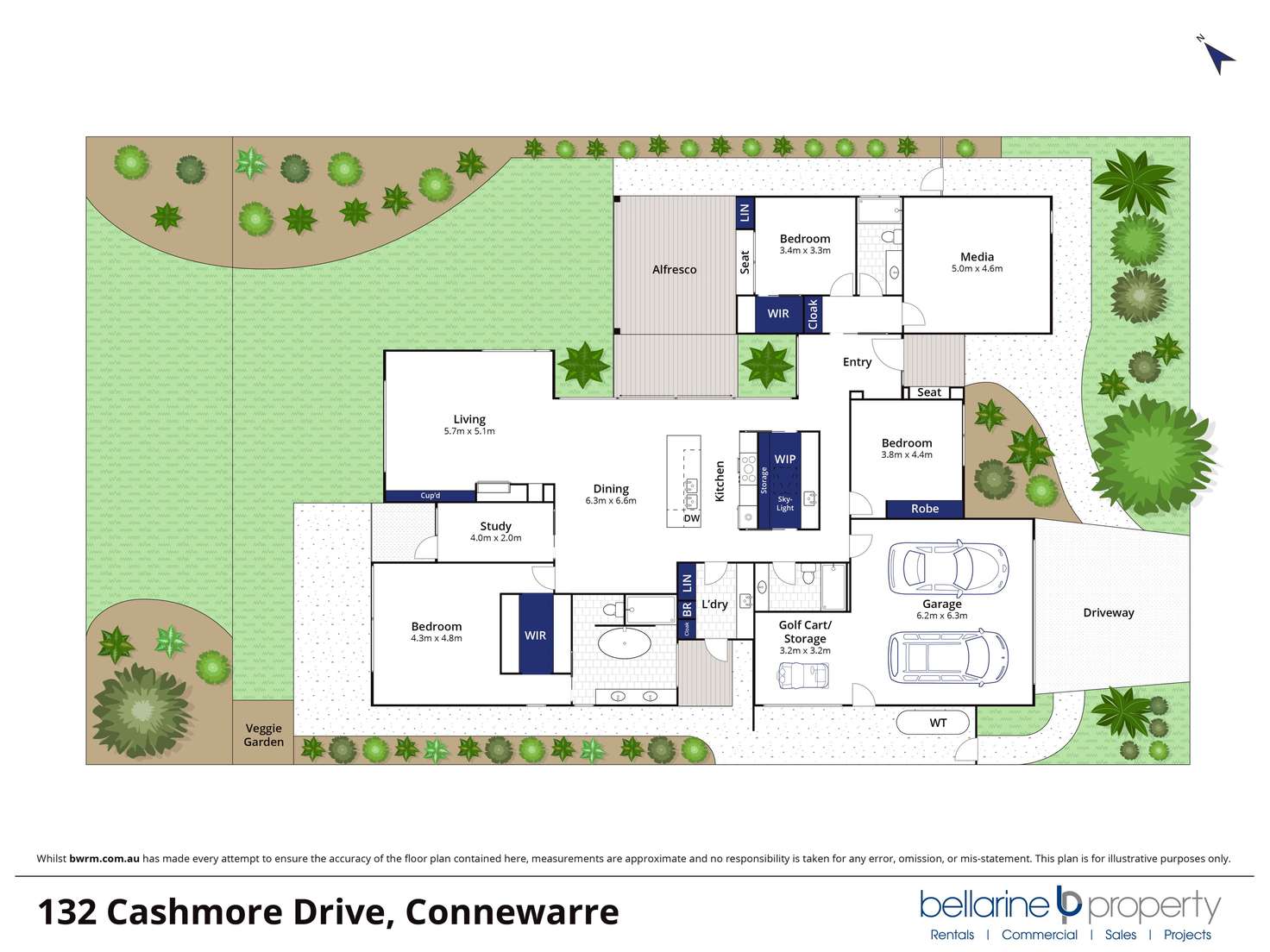 Floorplan of Homely house listing, 132-134 Cashmore Drive, Connewarre VIC 3227