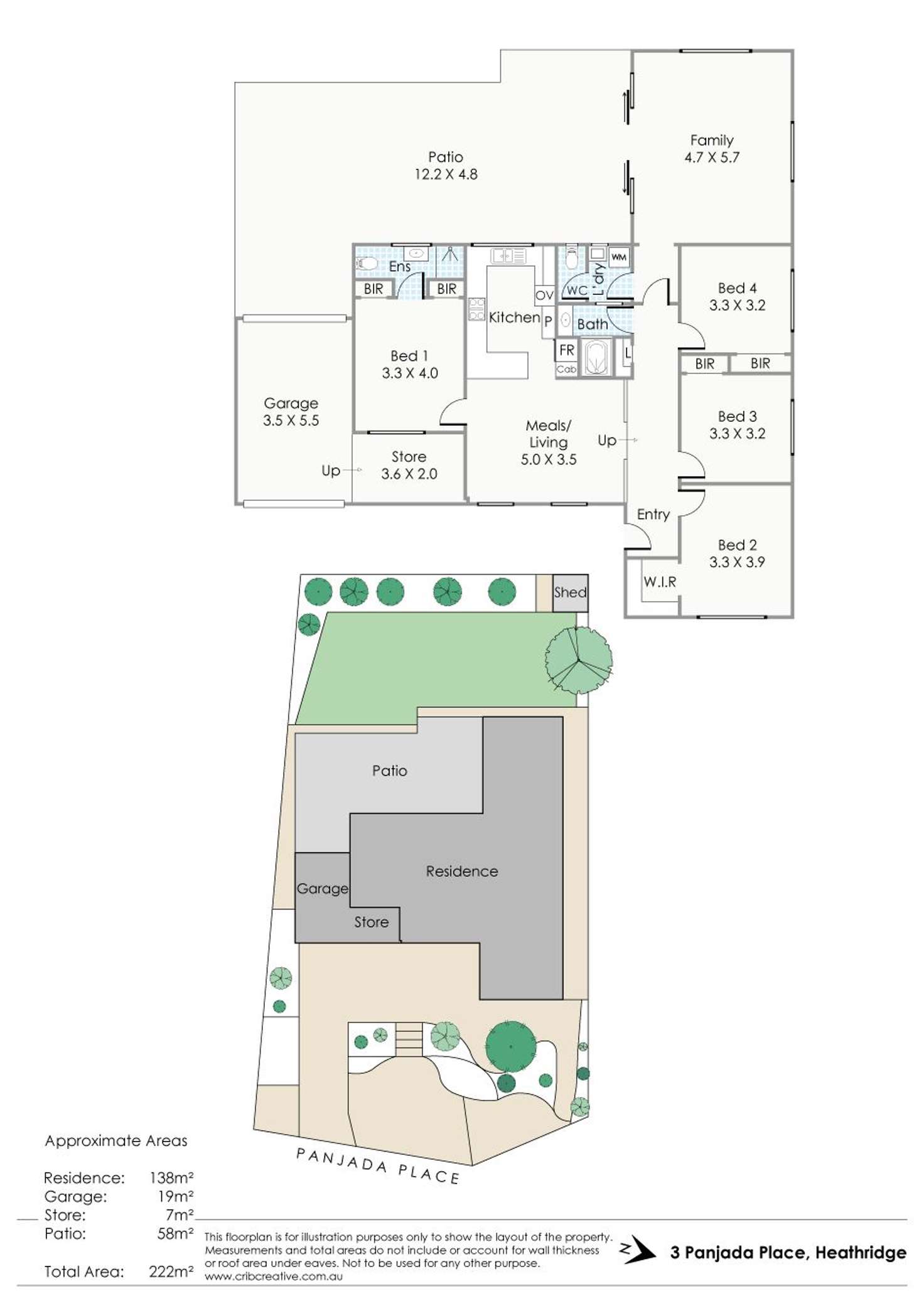 Floorplan of Homely house listing, 3 Panjada Place, Heathridge WA 6027