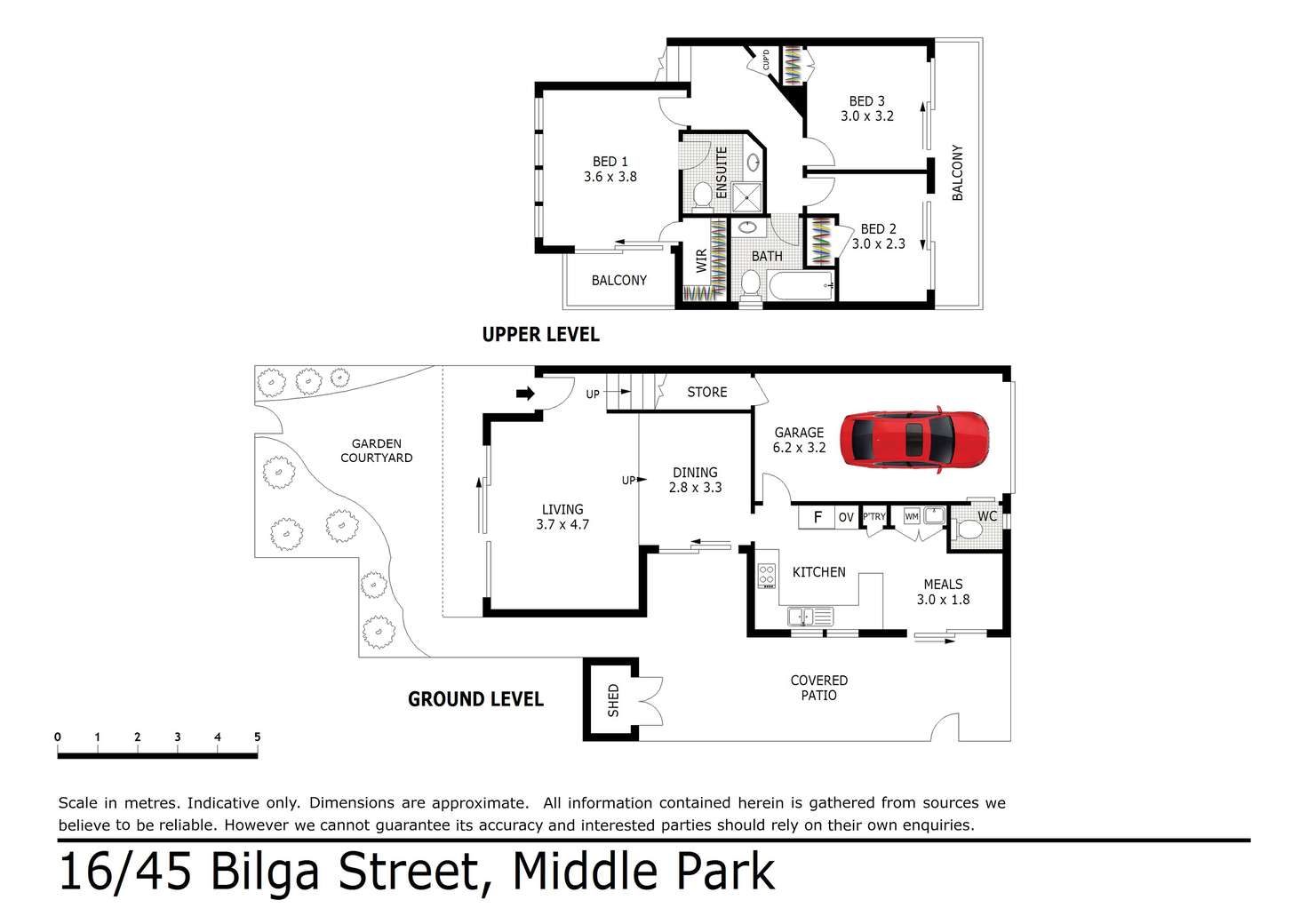 Floorplan of Homely townhouse listing, 16/45 Bilga Street, Middle Park QLD 4074