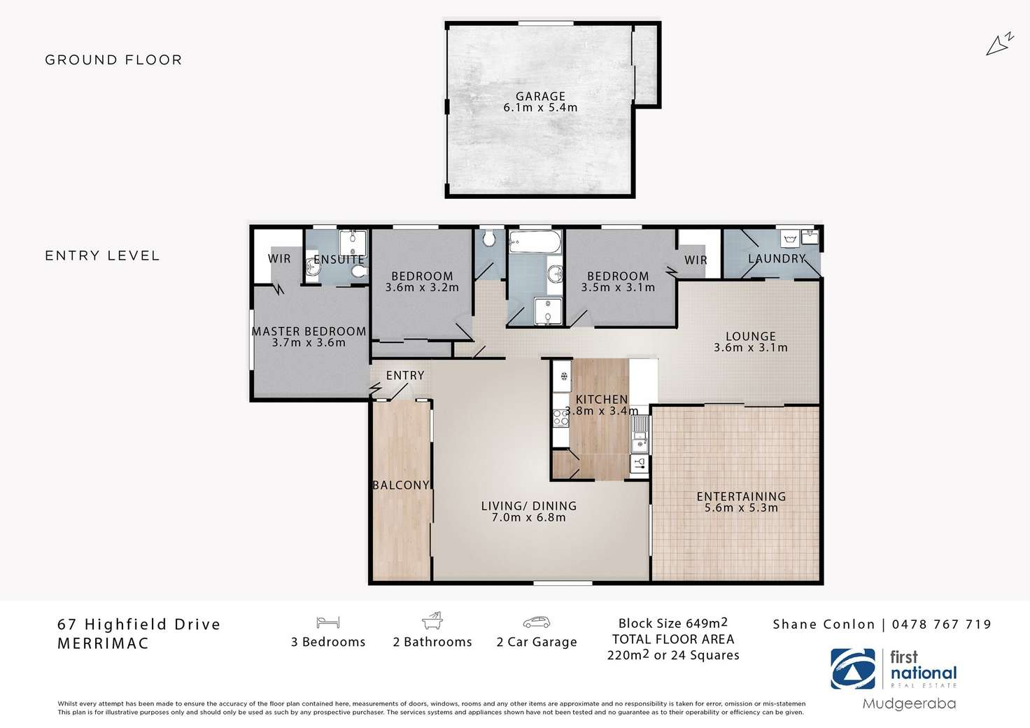 Floorplan of Homely house listing, 67 Highfield Drive, Merrimac QLD 4226