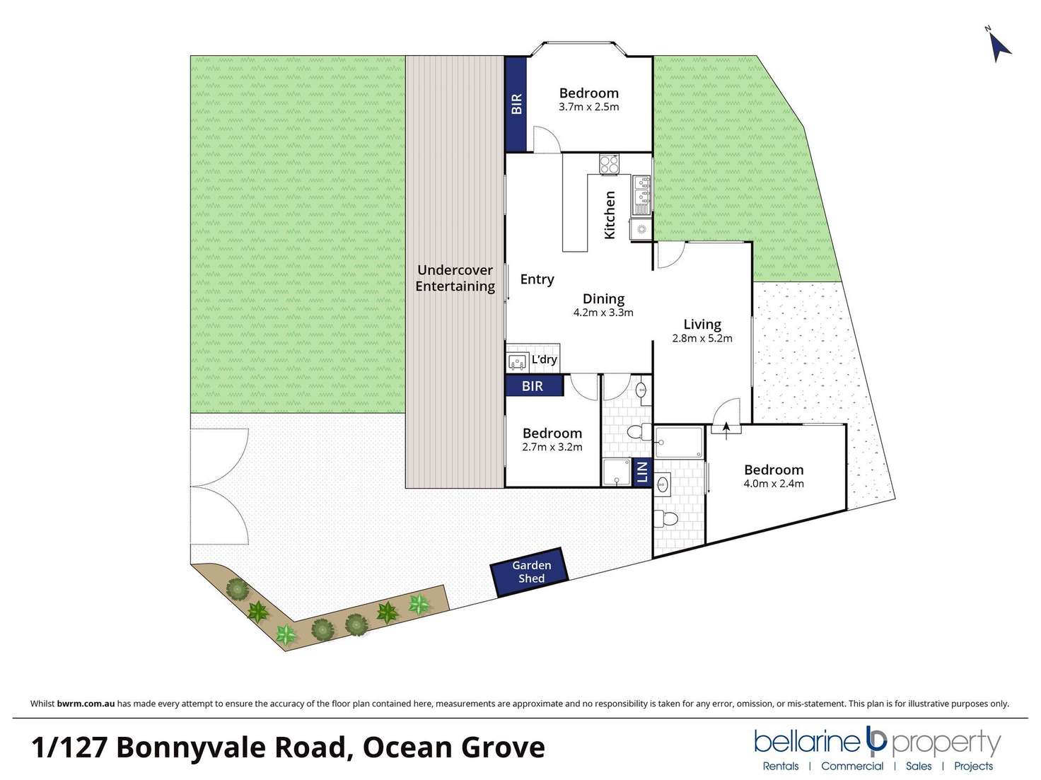 Floorplan of Homely unit listing, 1/127 Bonnyvale Road, Ocean Grove VIC 3226