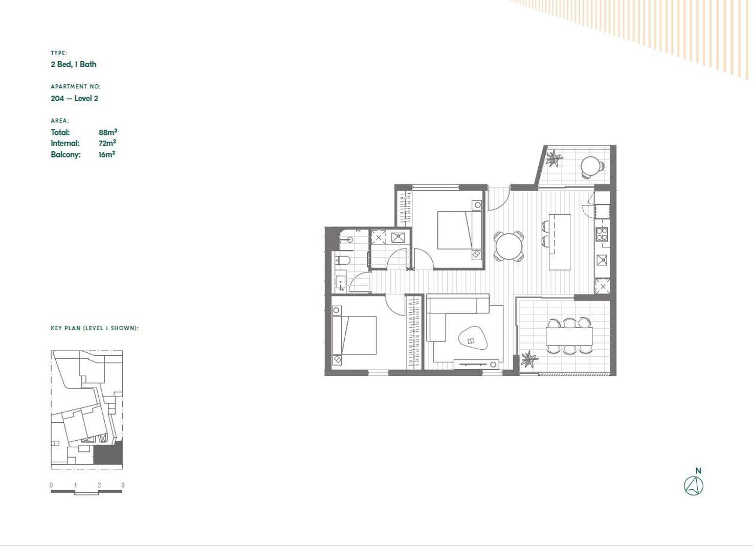 Floorplan of Homely apartment listing, 204/38 Glyde Street, Mosman Park WA 6012